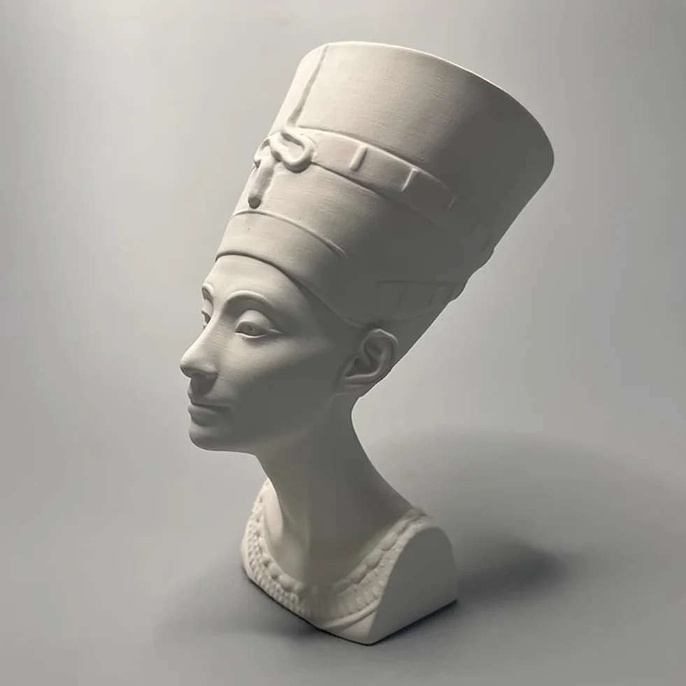 Statue Reine Nefertiti Buste Tête Figurine Gypse Sculpture Décoration Intérieur Moderne