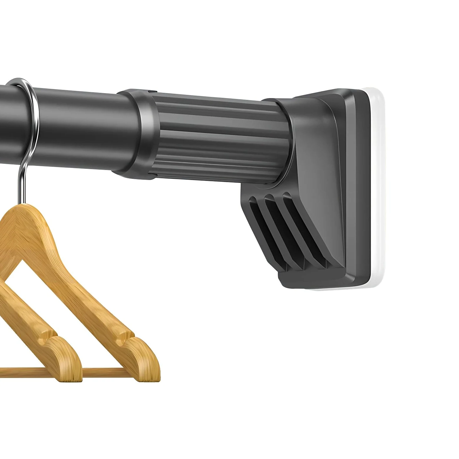 Tringle de Rideau de Douche Sans Perçage 70-300 cm Barre de Tension Réglable Tringle Extensible en Acier Inoxydable pour Salle de Bain Fenêtre Penderie(Gray,63"-98"(160-250cm))