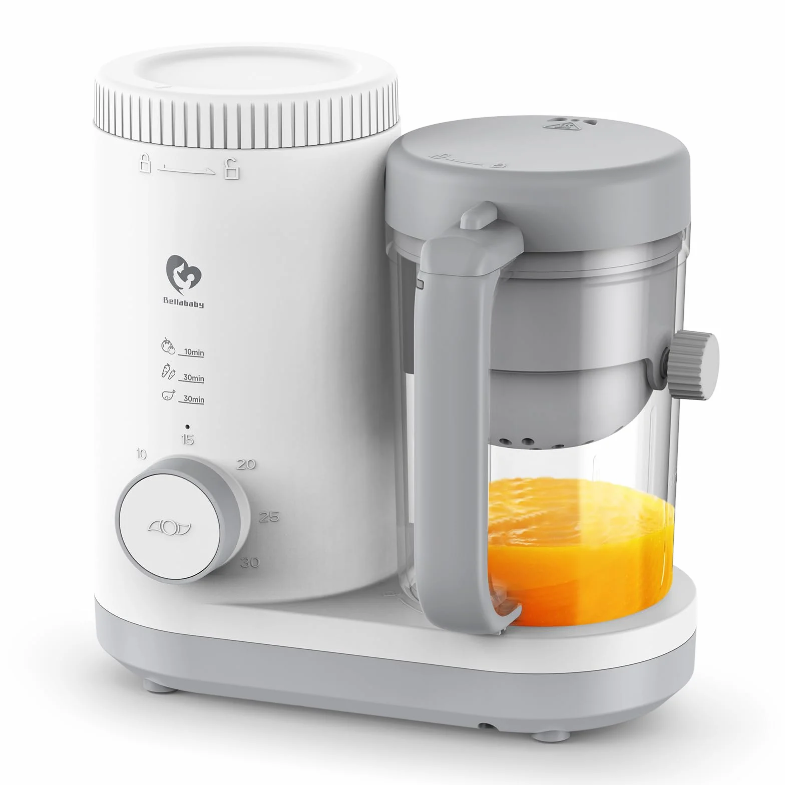 Robot Cuiseur Mixeur Bébé avec Panier à Vapeur Réversible, Cuiseur Vapeur Bébé