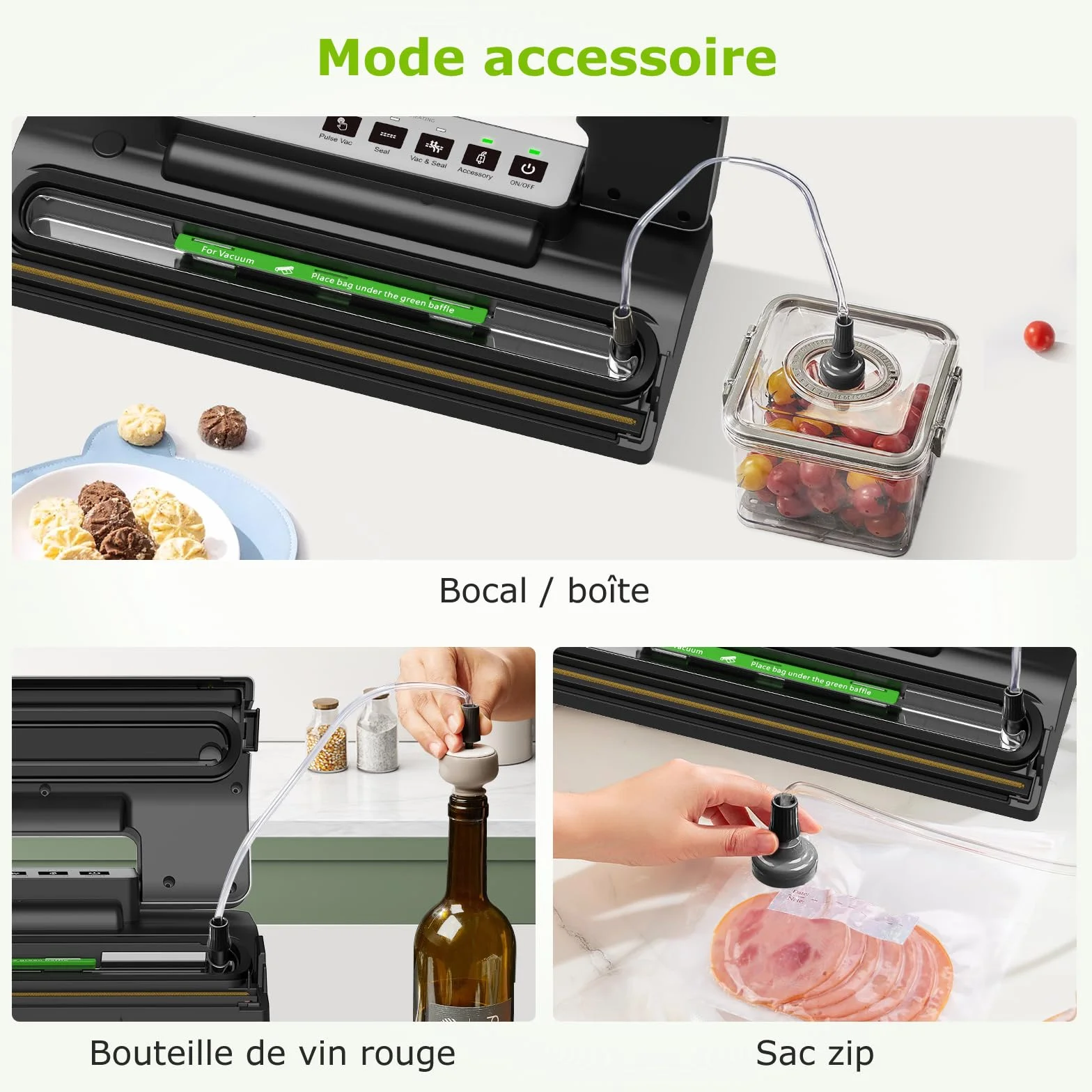 Bonsenkitchen Machine Sous Vide VS1800, Soudure Robuste 30 cm, Fonction Pulse