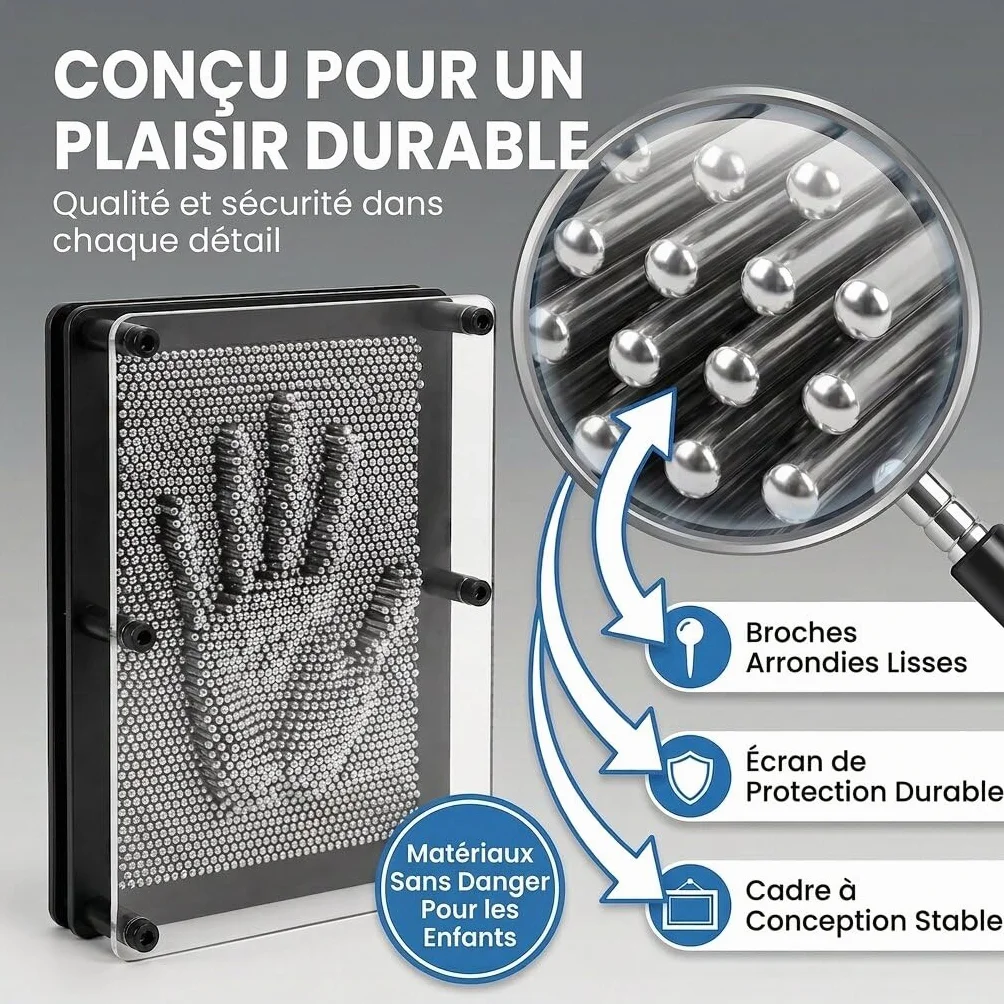 GOODS+GADGETS 3D Tableau à Clous Pinart Pinpressions 20 x 15 cm