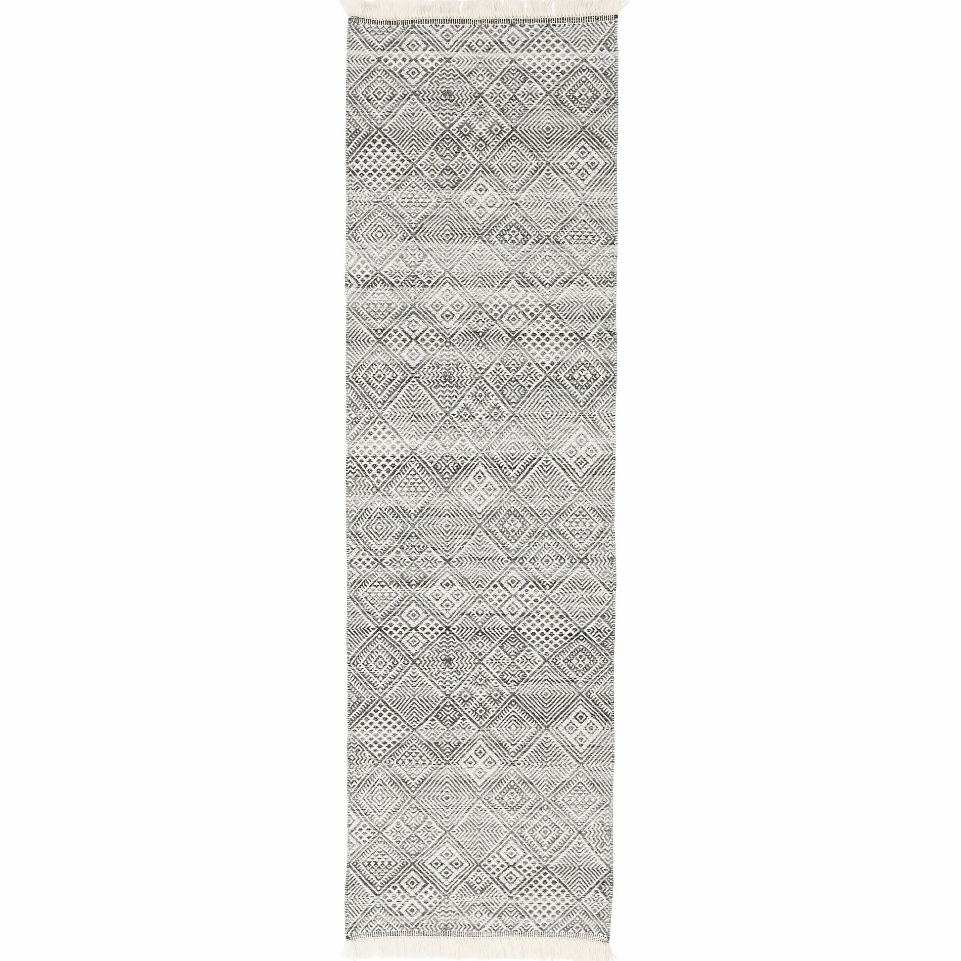 Tapis Durable Tapis de Passage Kelim Fina Anthracite Tendance 100% Pet en 3 Tailles