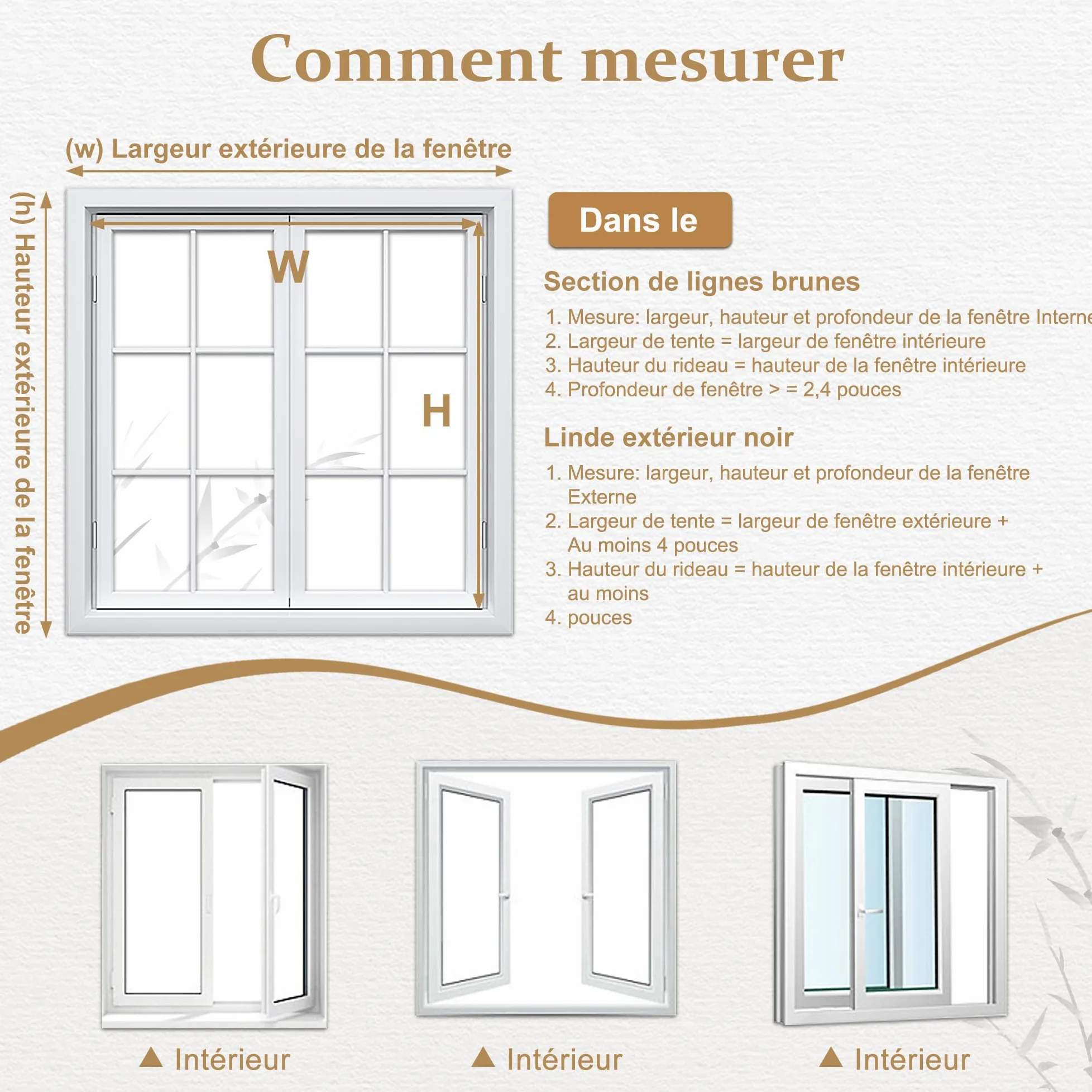 Store Occultant,Store Bambou Intérieur,Protection Solaire Protection visuelle Store à enroulement à tirage latéral pour Fenêtres et Portes,120x180 cm