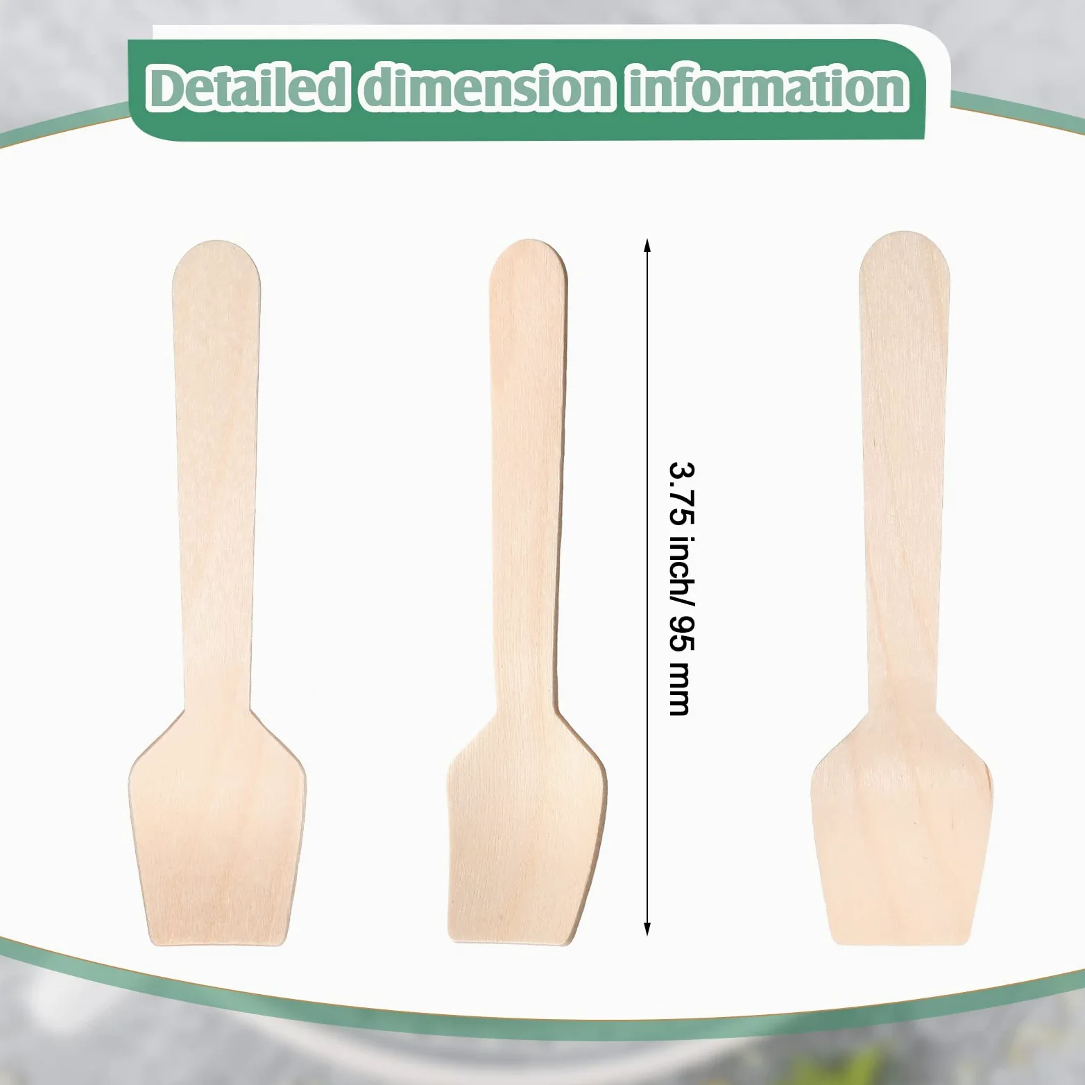 Lot de 1500 mini cuillères en bois jetables de 10,2 cm pour fête d'anniversaire, mariage, crème glacée, yaourt, gâteau, dessert