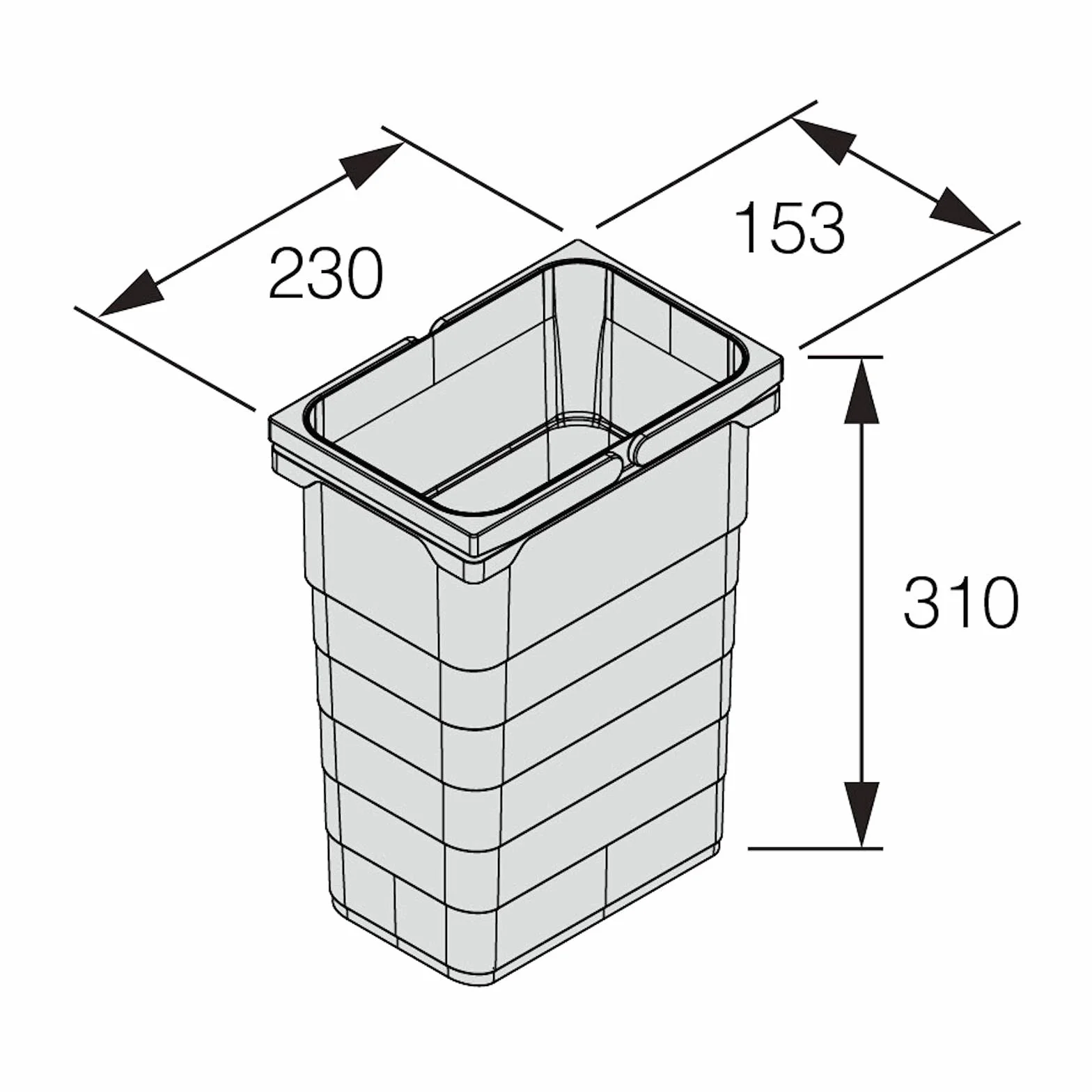 SO-TECH eins2vier Poubelle Seau à Ordures Tri des Déchets 5175.10