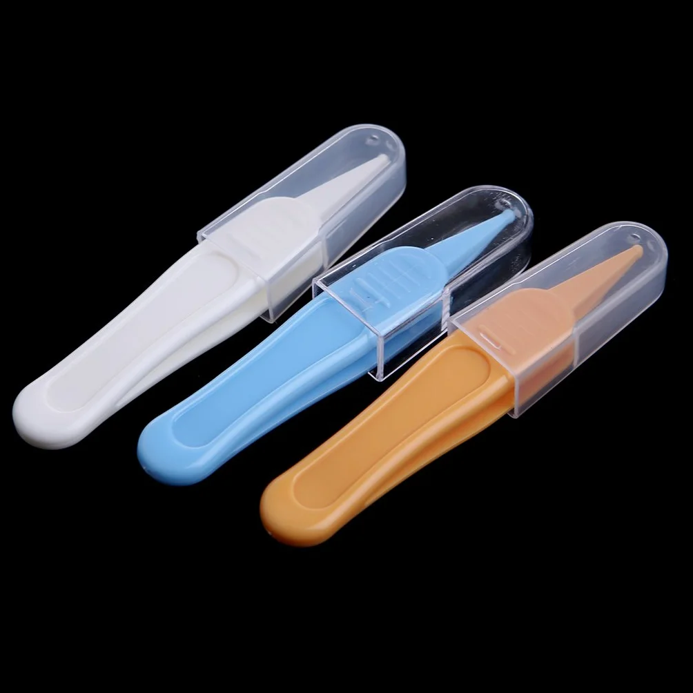 Pince à épiler de sécurité visible pour nettoyage oreilles nez nombril - Rose