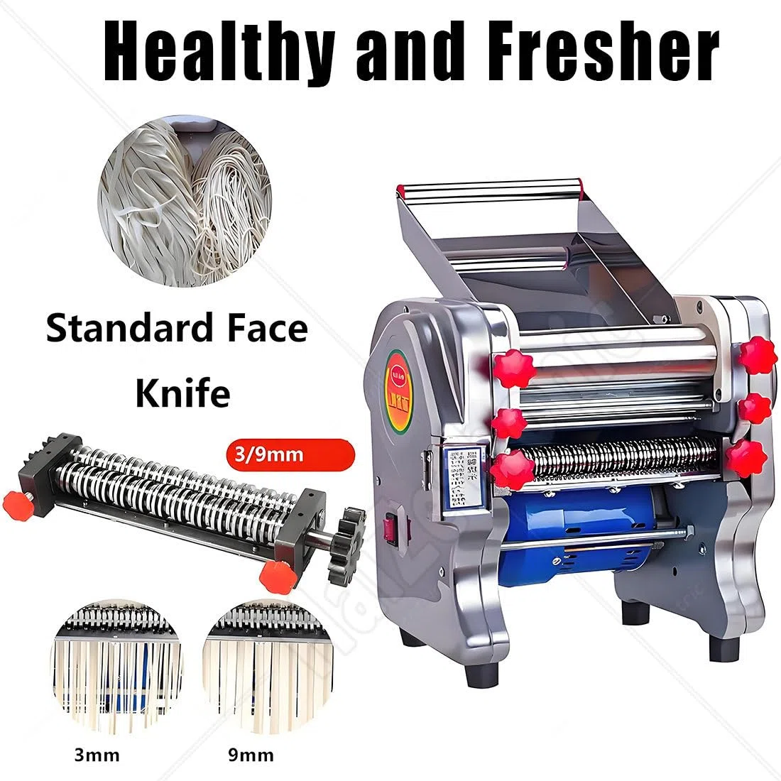 Machine à pâtes et nouilles électrique générique 200 W, en acier inoxydable, outil ménager