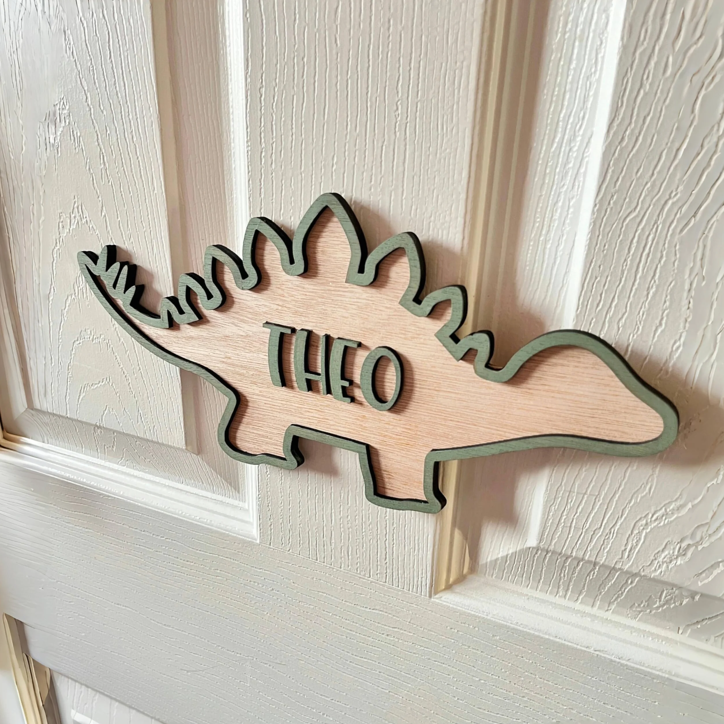 Panneau de porte personnalisé dinosaure décoration chambre enfant cadeau