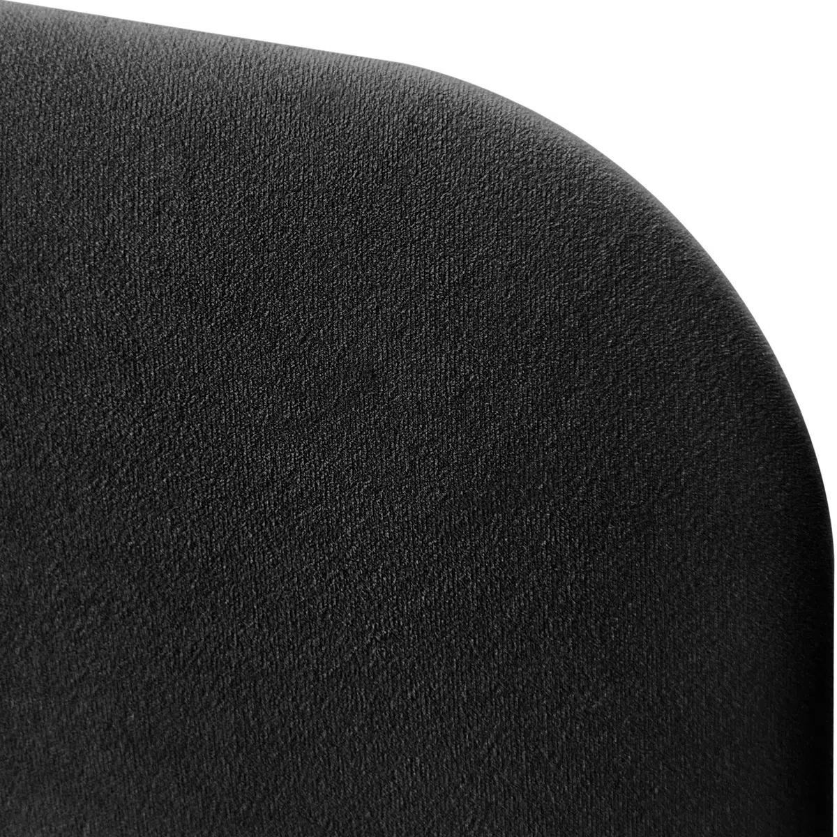 DHOME Tête de Lit Lisse et Courbée Rembourrée en Velours Hauteur 70 cm pour Mur Têtes de Lit Acoustiques et Absorbantes pour Chambre (Noir, 160cm)