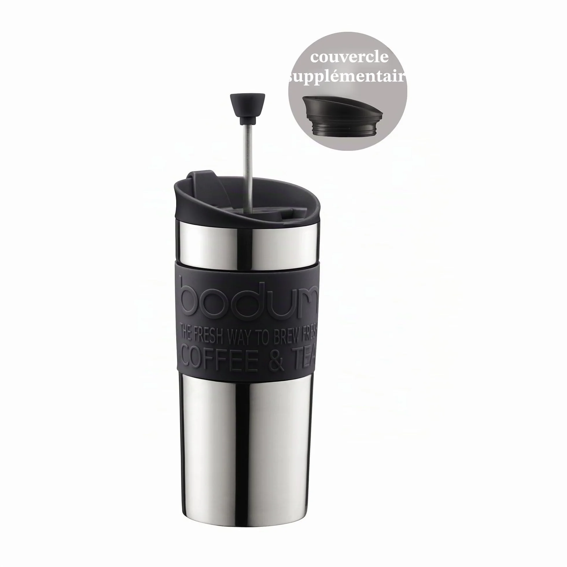 BODUM Ensemble cafetière à piston Travel acier inoxydable 350 ml noir