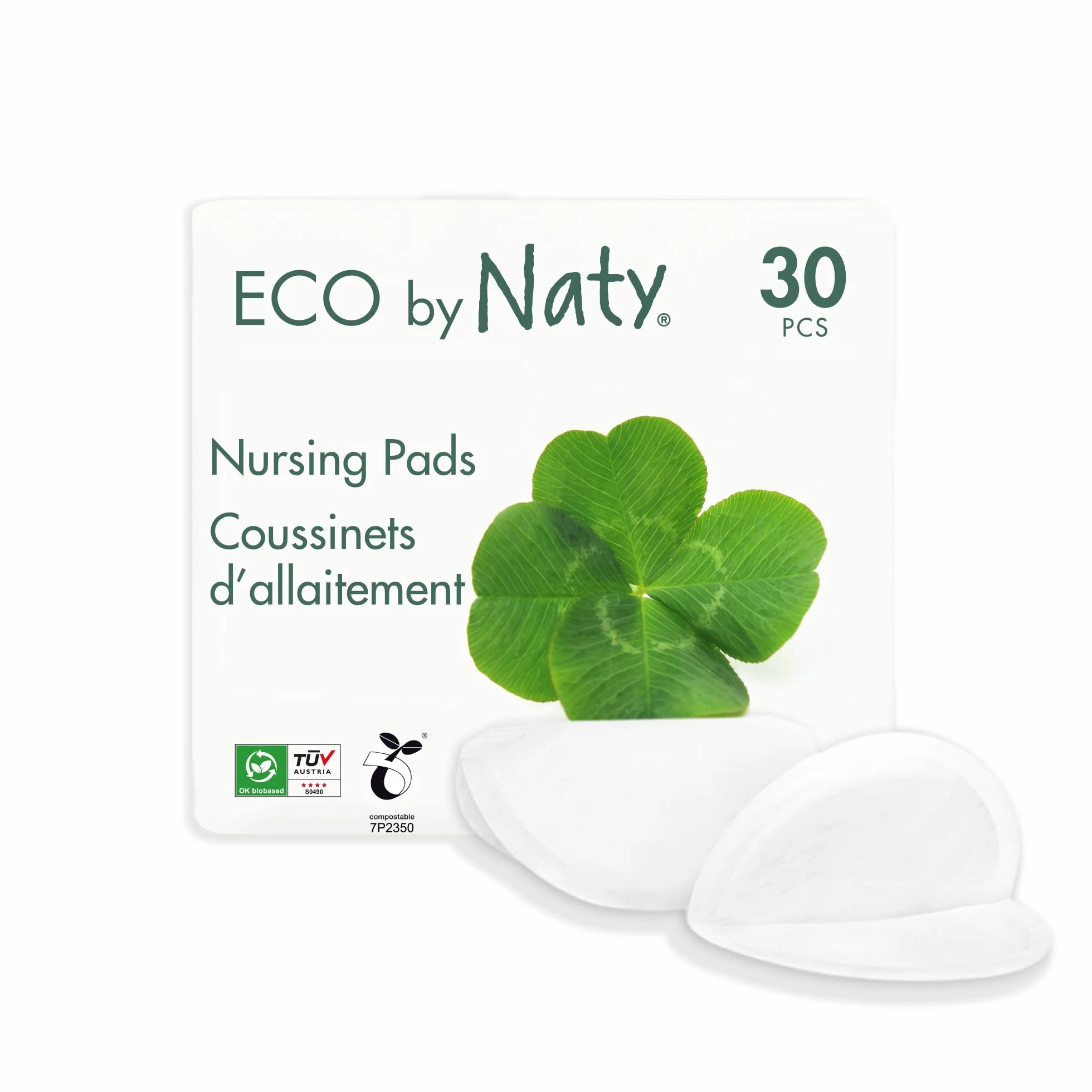 Naty Coussinets d’Allaitement Ultra Absorbants Compostables Bambou Pâte de Bois Voile 0% Plastique
