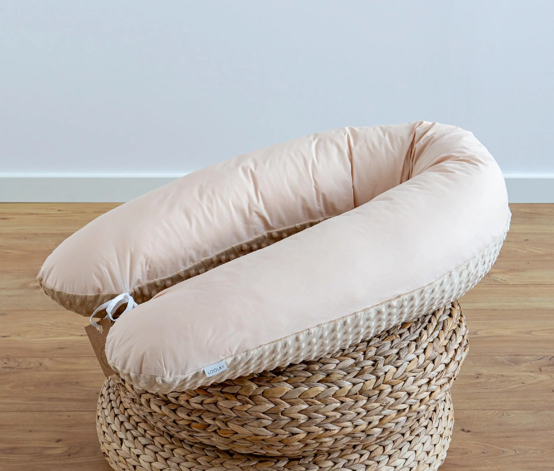 LOOLAY Coussin de Grossesse 170 cm 100% Coton avec Housse Amovible Minky Ergonomique