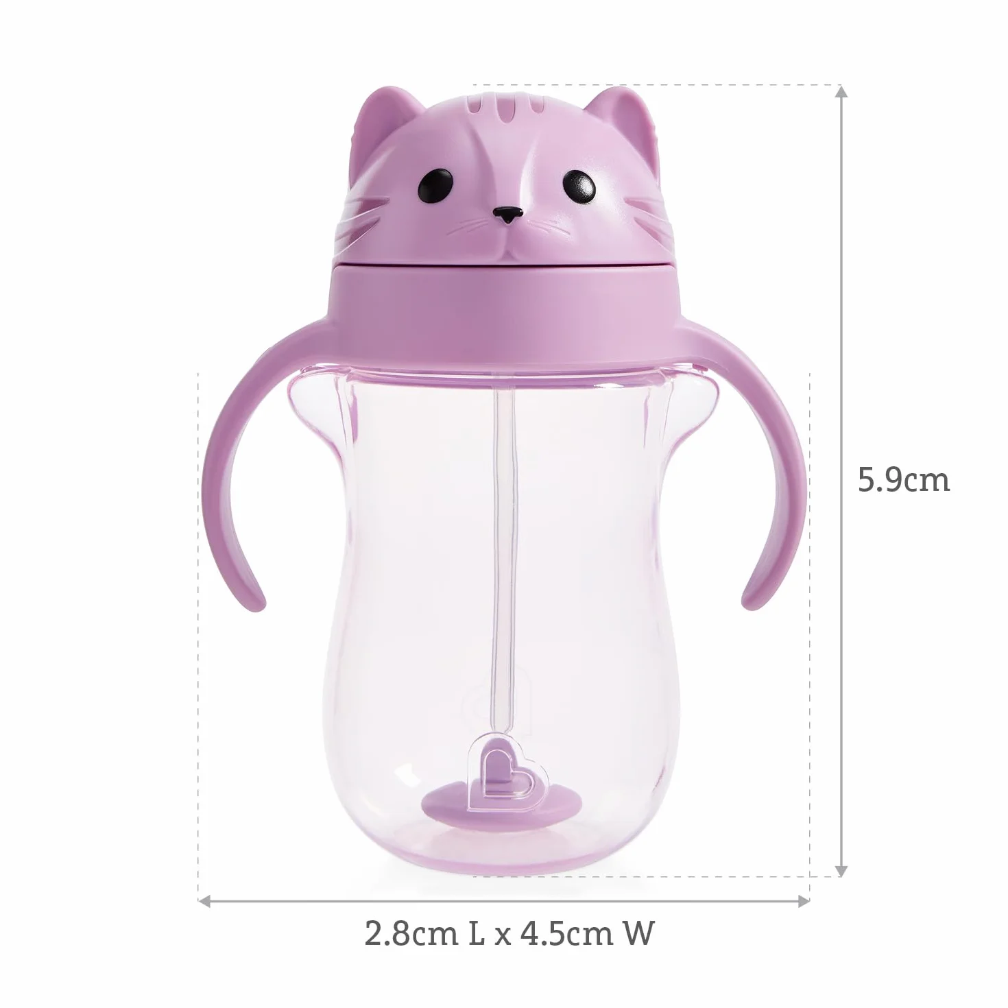 Munchkin Tasse d'apprentissage Any Angle 296 ml Chat avec paille lestée anti-fuite