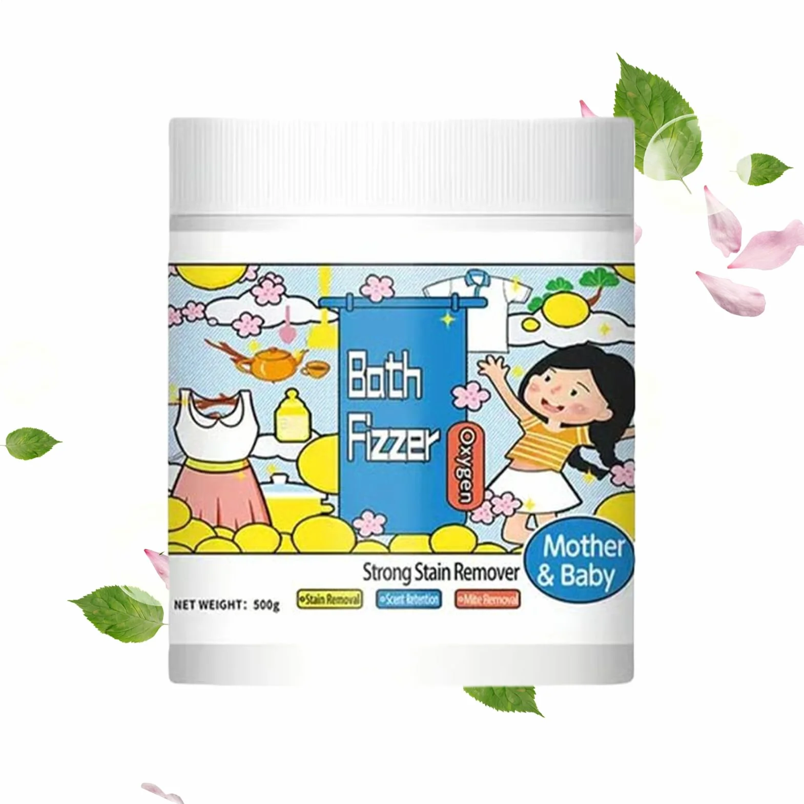 Lessive en poudre détachant concentré 500 g pour taches lait, transpiration, huile, sang, chemise