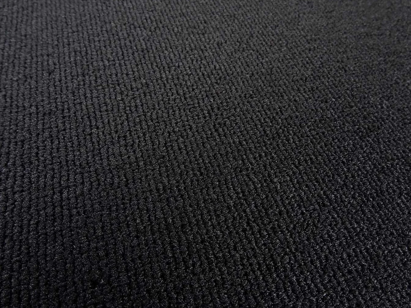 Moquette en velours côtelé fin, noir | Revêtement de sol commercial moderne en velours côtelé, Découpe (2m de large / 2,5m de long)