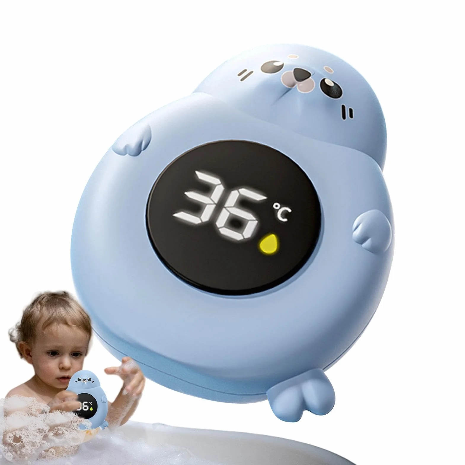 Thermomètre Numérique Étanche pour Bain Bébé 9x7cm