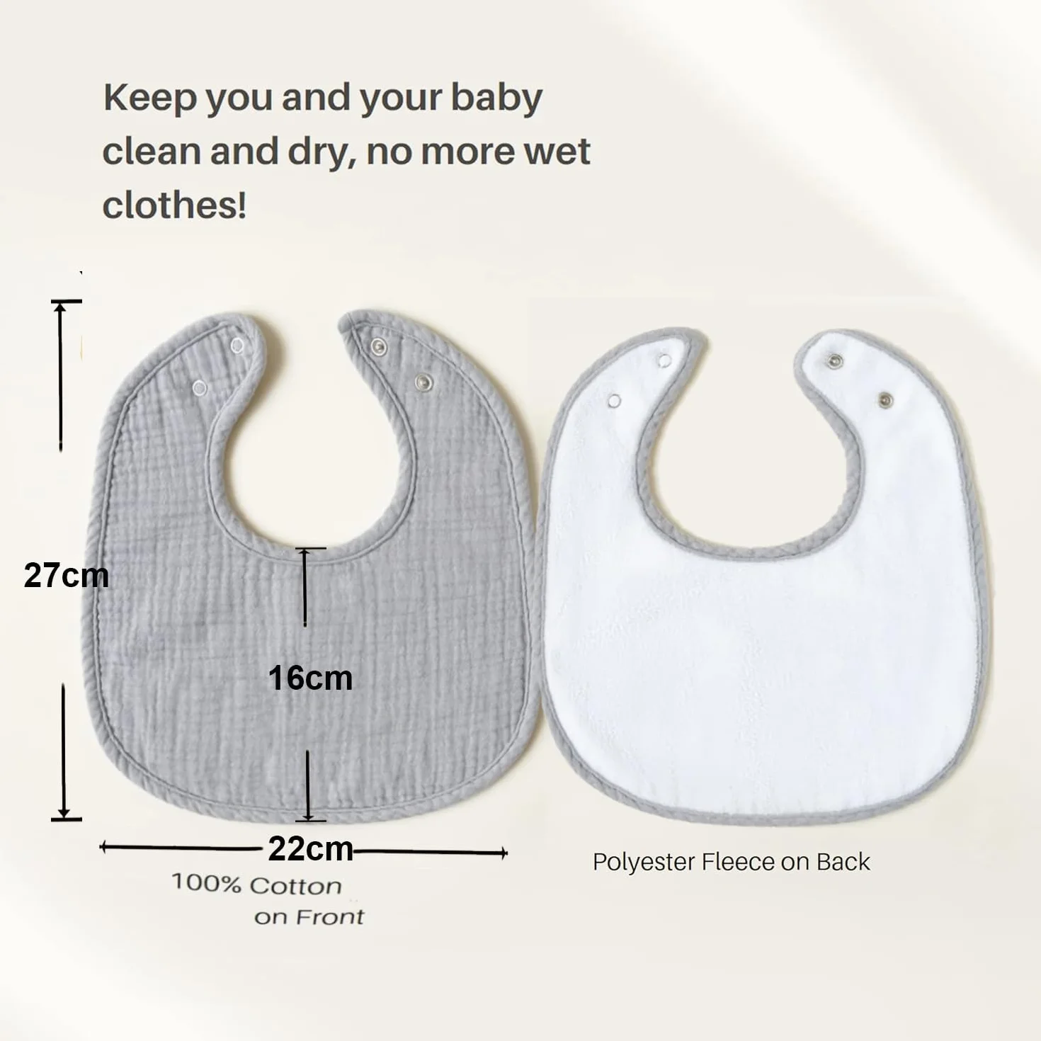 SLOSH Bavoirs Bébé Naissance Coton Doux Absorbant Respirent Nourrissons