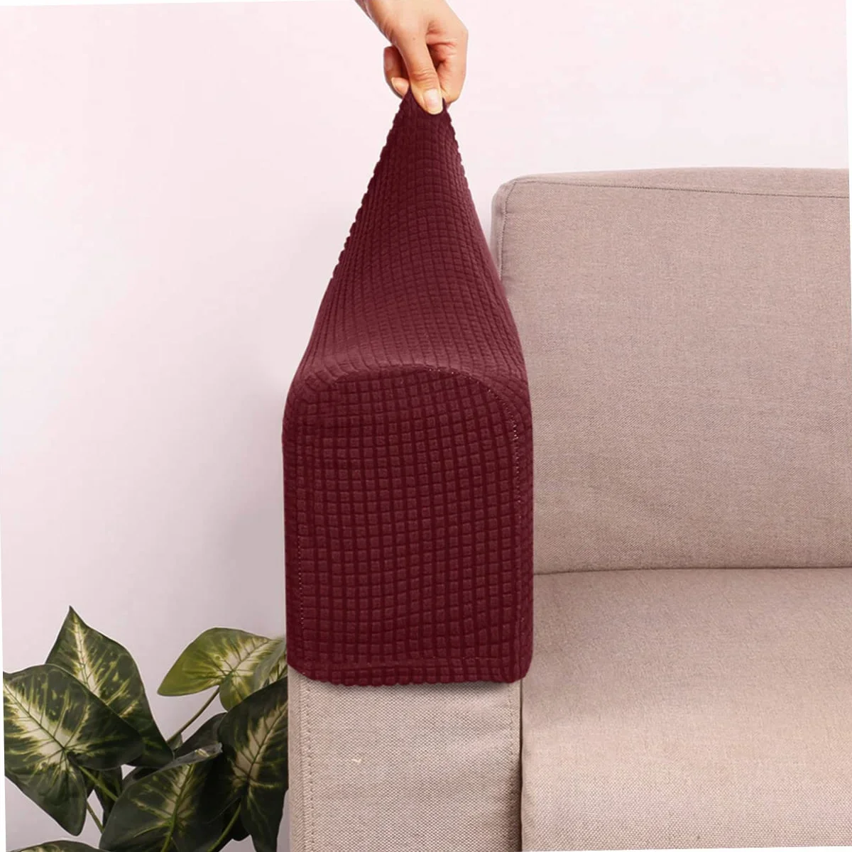 Cabilock Housses d'accoudoir de canapé Lot de 2 Matériau Robuste Confortable