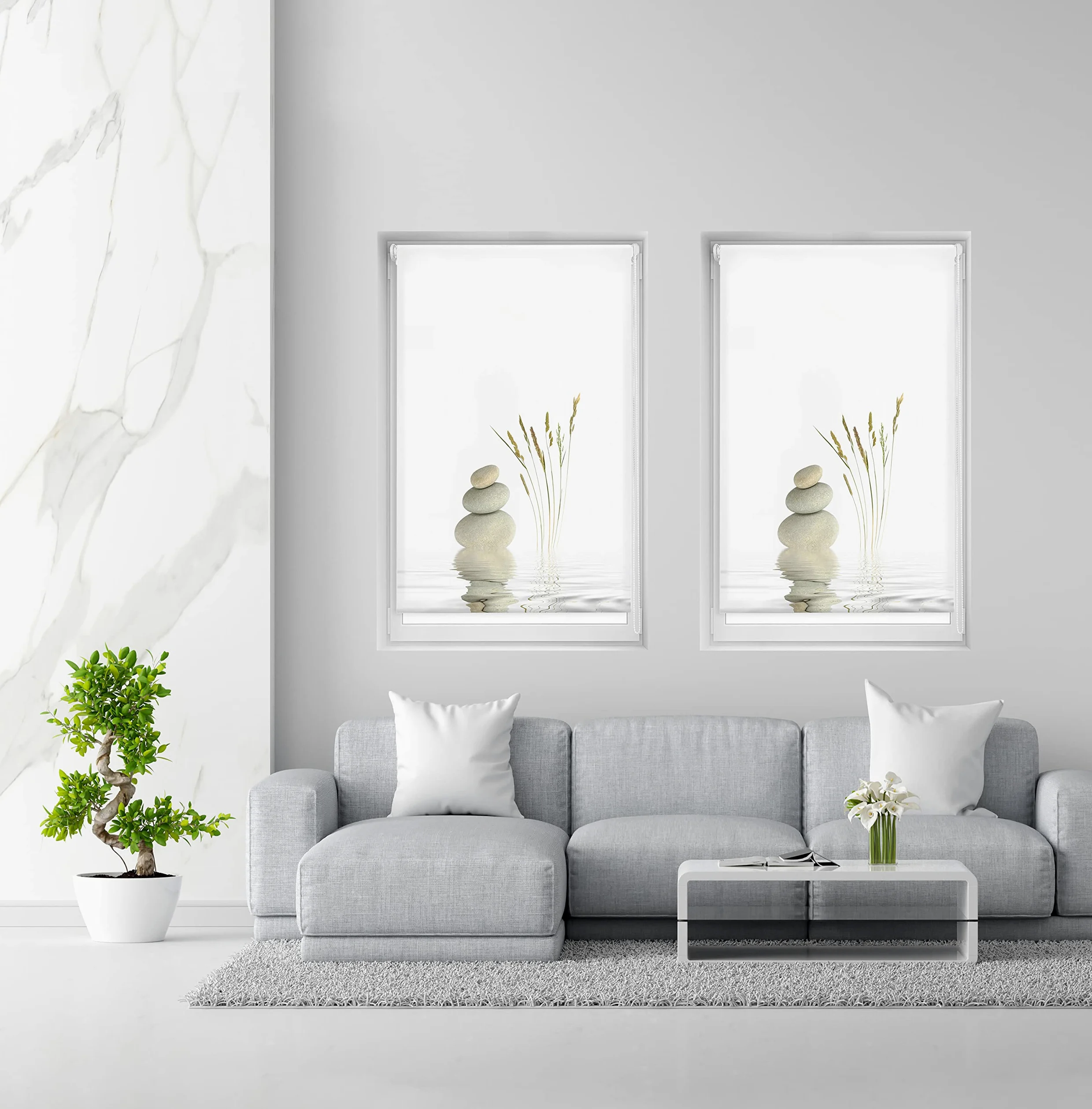 Blindecor Store imprimé Zen Blackout Easyfix Sérénité 55 x 150 cm