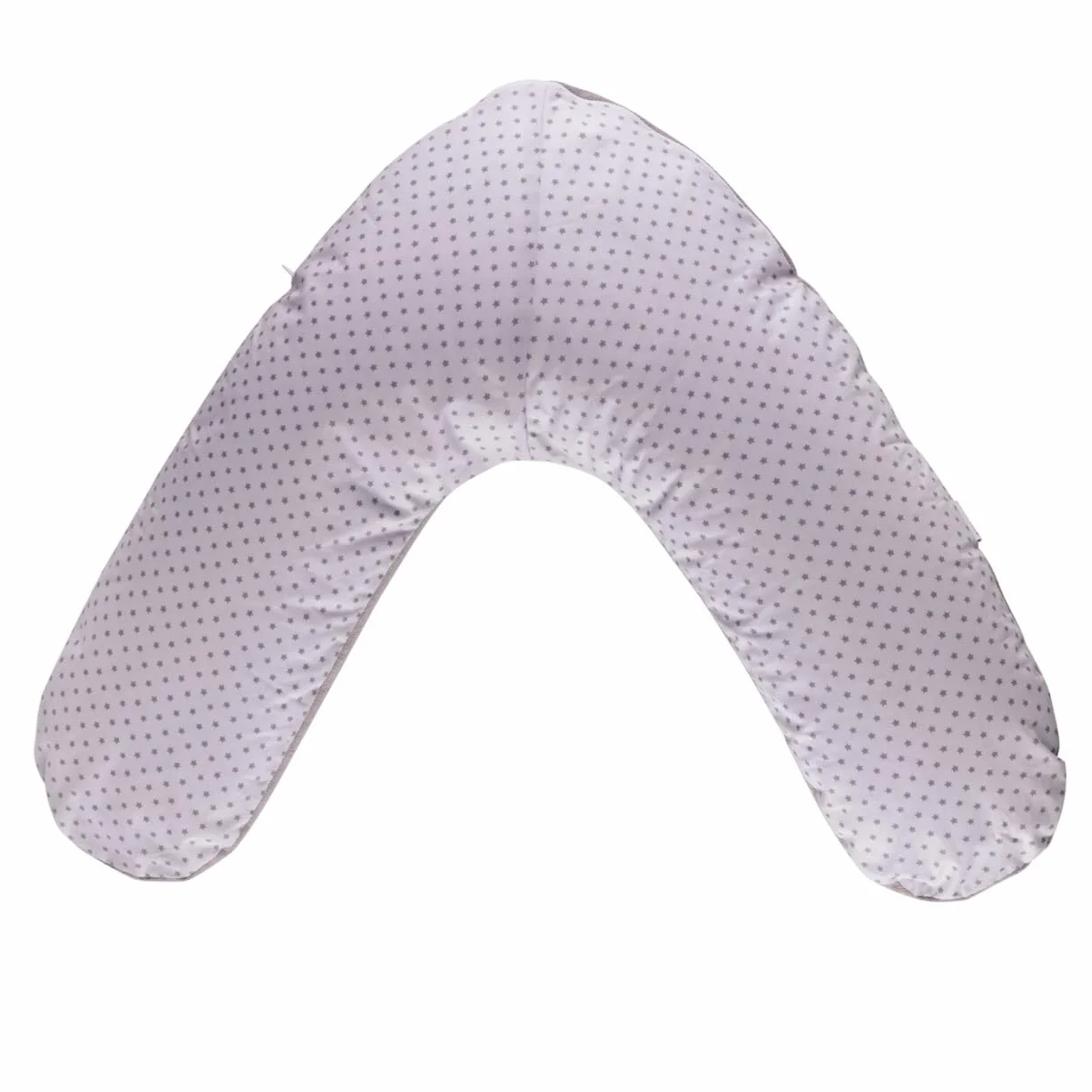 Coussin de maternité et d'allaitement éponge gris étoiles