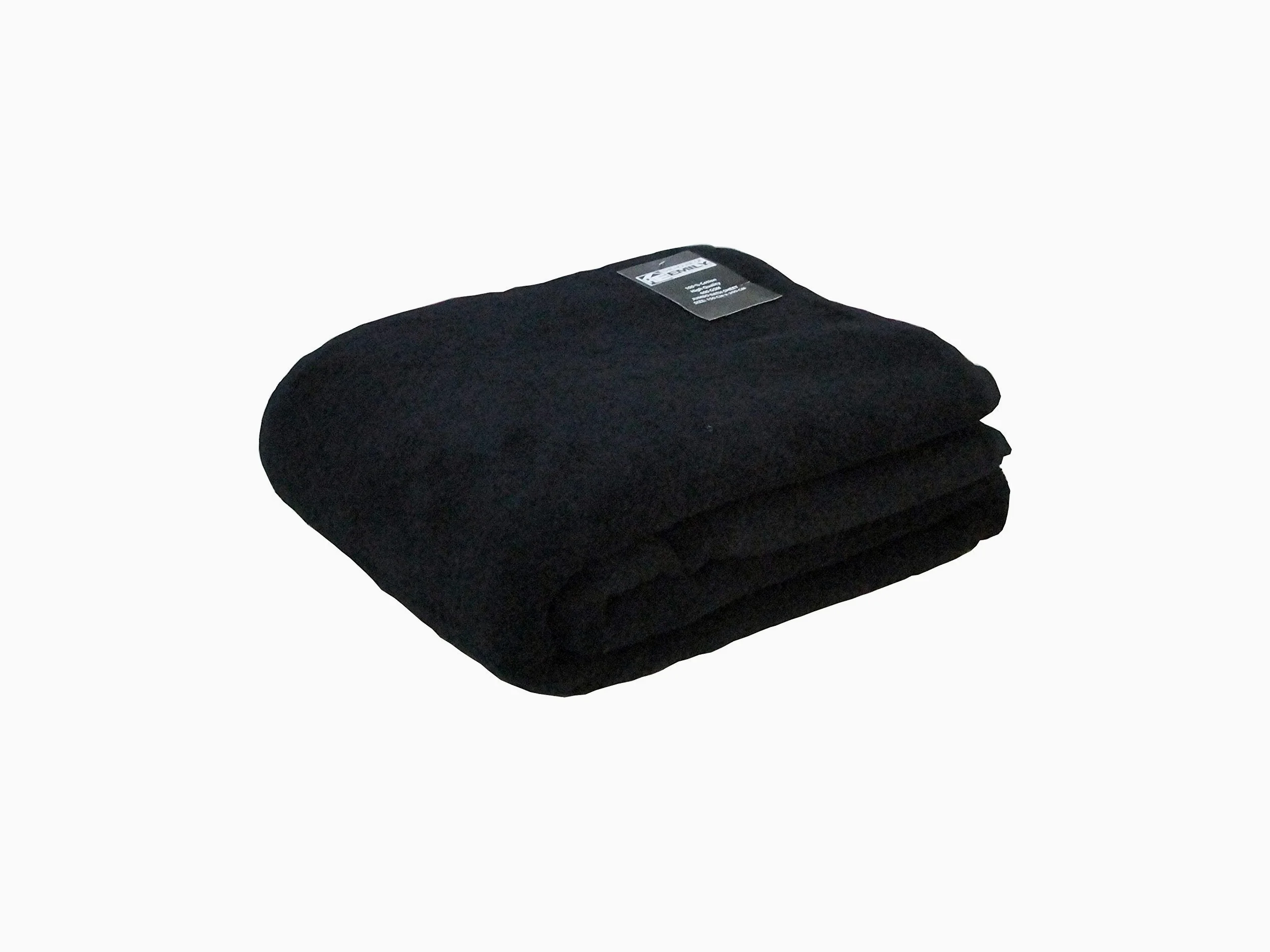 The House Of Emily Drap de bain/serviette de plage 100 % coton 150 x 200 cm (Noir)