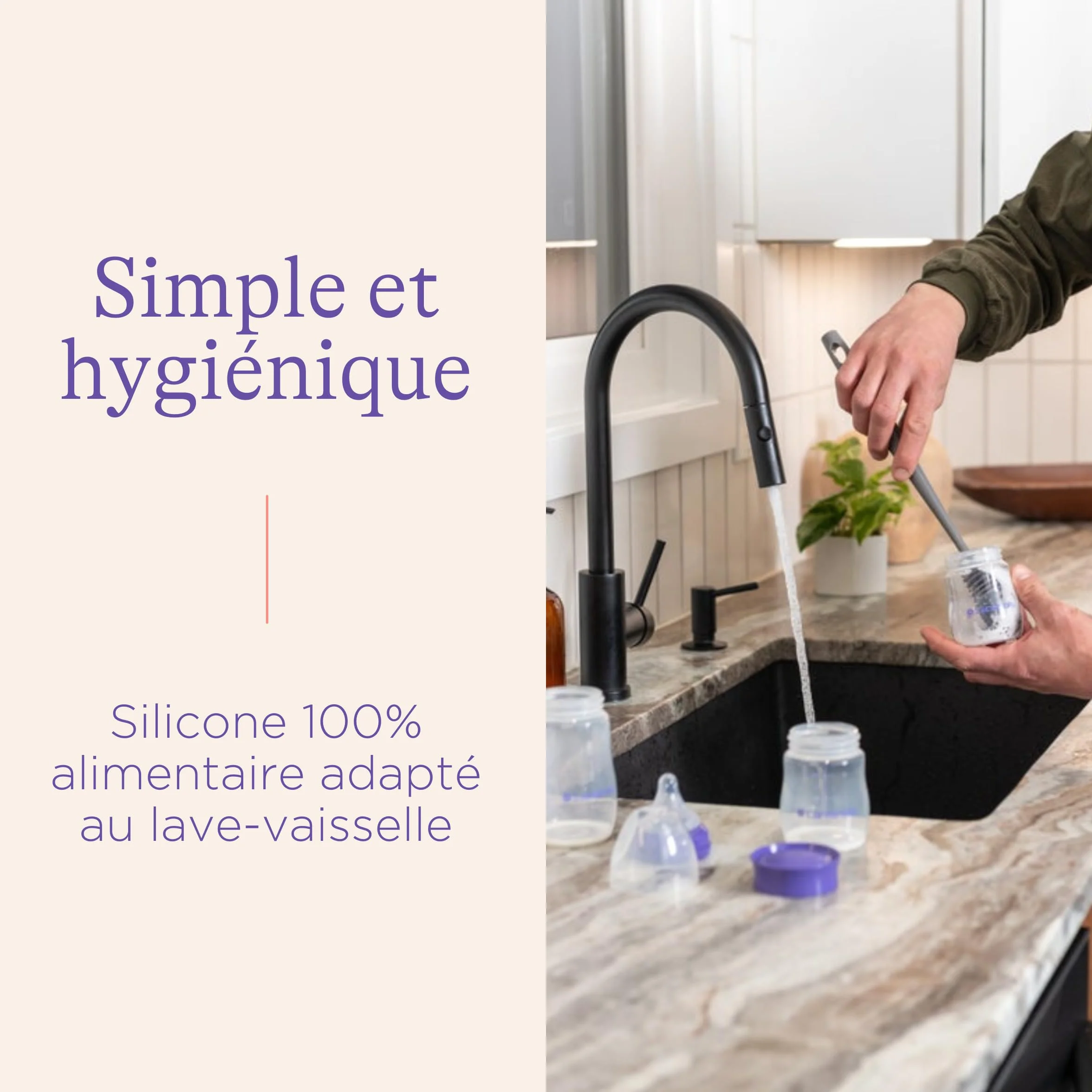 Lansinoh Biberon PP Natural Wave 2x240ml Anti-Colique AVS Tétine Large Souple Sans BPA Allaitement Mixte 0 mois