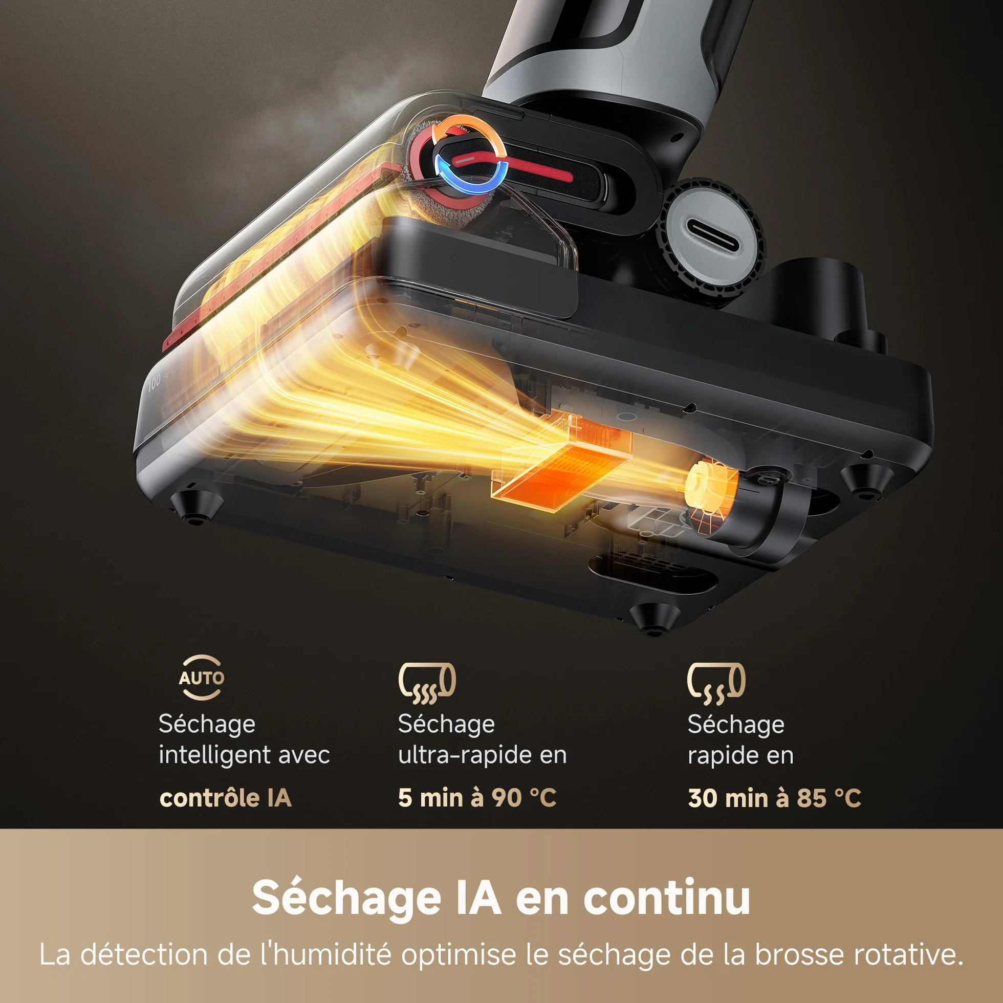DREAME H15 Pro Heat Aspirateur Laveur 85°C 22000Pa IA GapFree Robot Nettoyage Sols