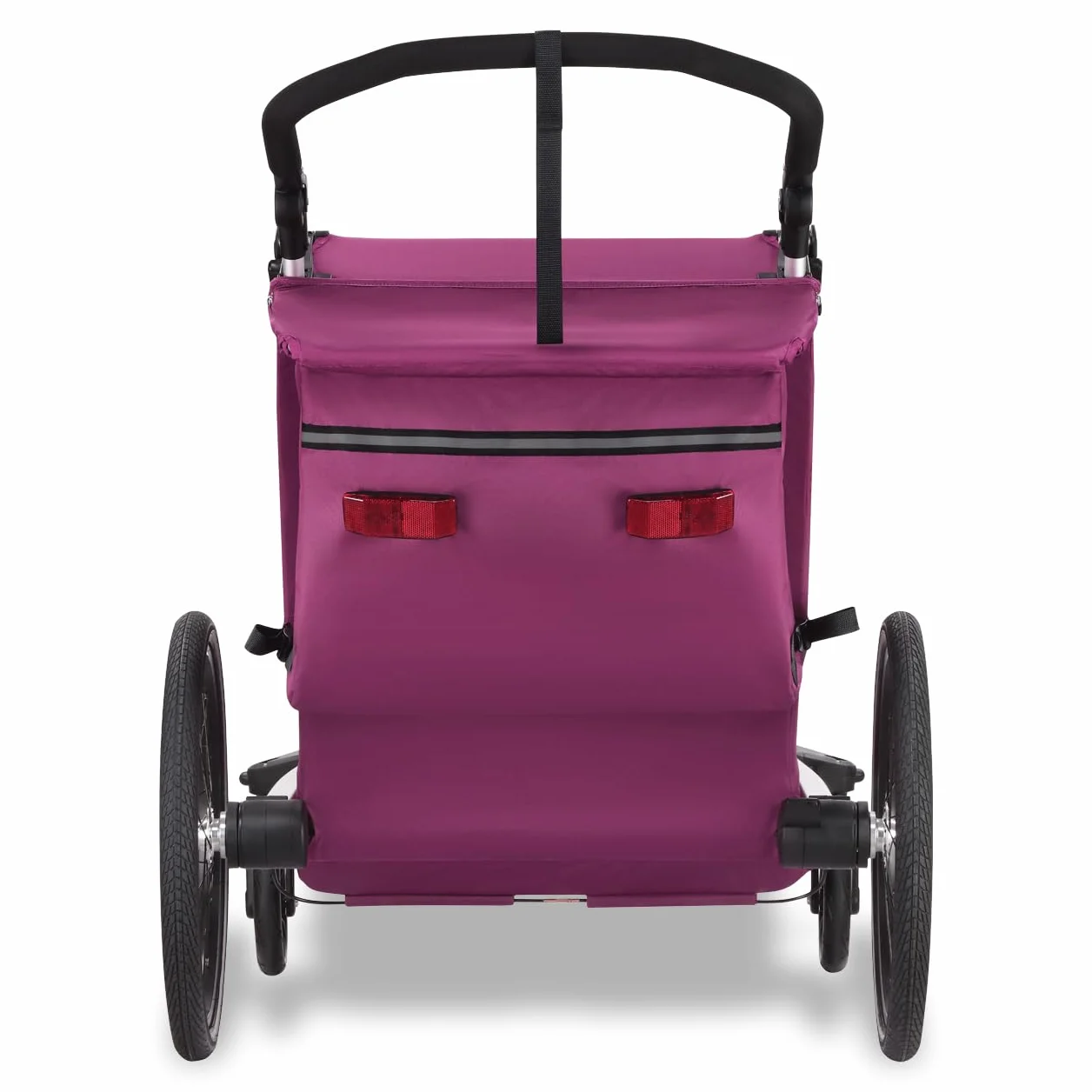 FUXTEC Remorque de vélo 2 en 1 FX-FA1 pour 2 enfants en aluminium pliable avec protection pluie et soleil