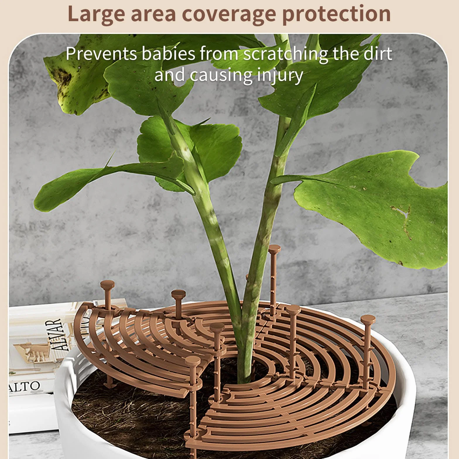 Protection Plante Chat, Grilles de Protection de Pots, 2 Pièces