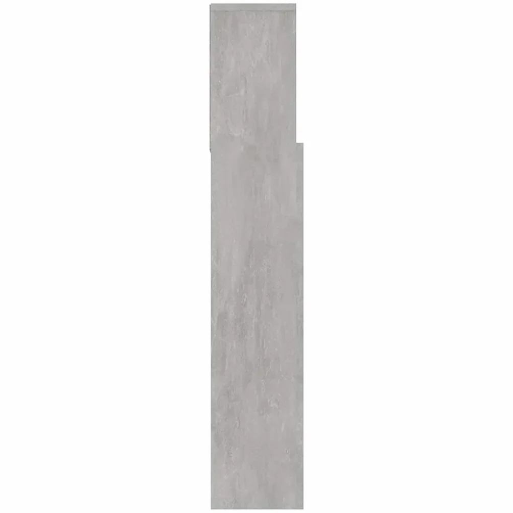 vidaXL Armoire de tête de lit Gris béton 120x19x103,5 cm