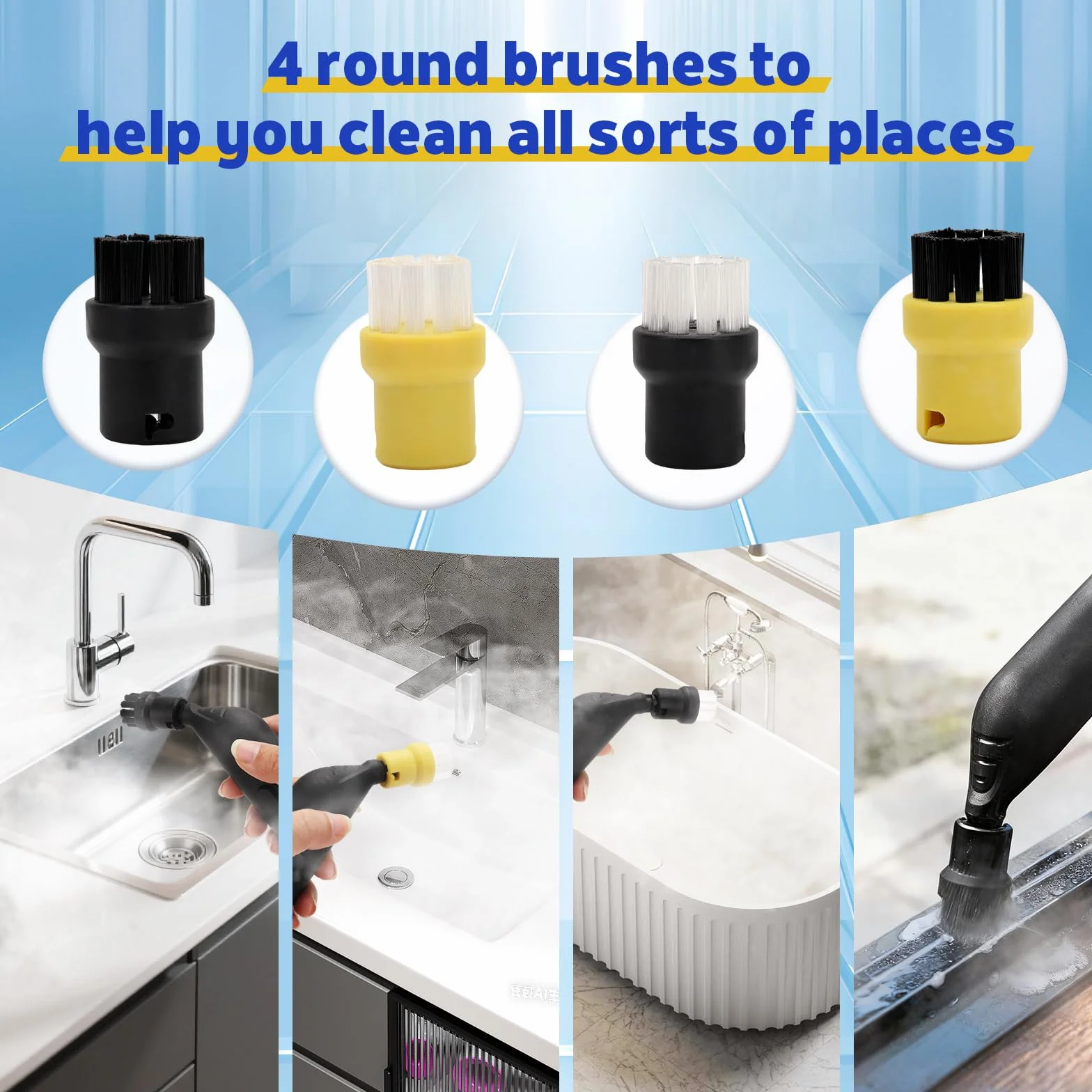 Accessoires pour nettoyeur vapeur Kärcher SC1 SC2 SC3 SC4 SC5, brosses à joints, brosse ronde, buses d'alimentation