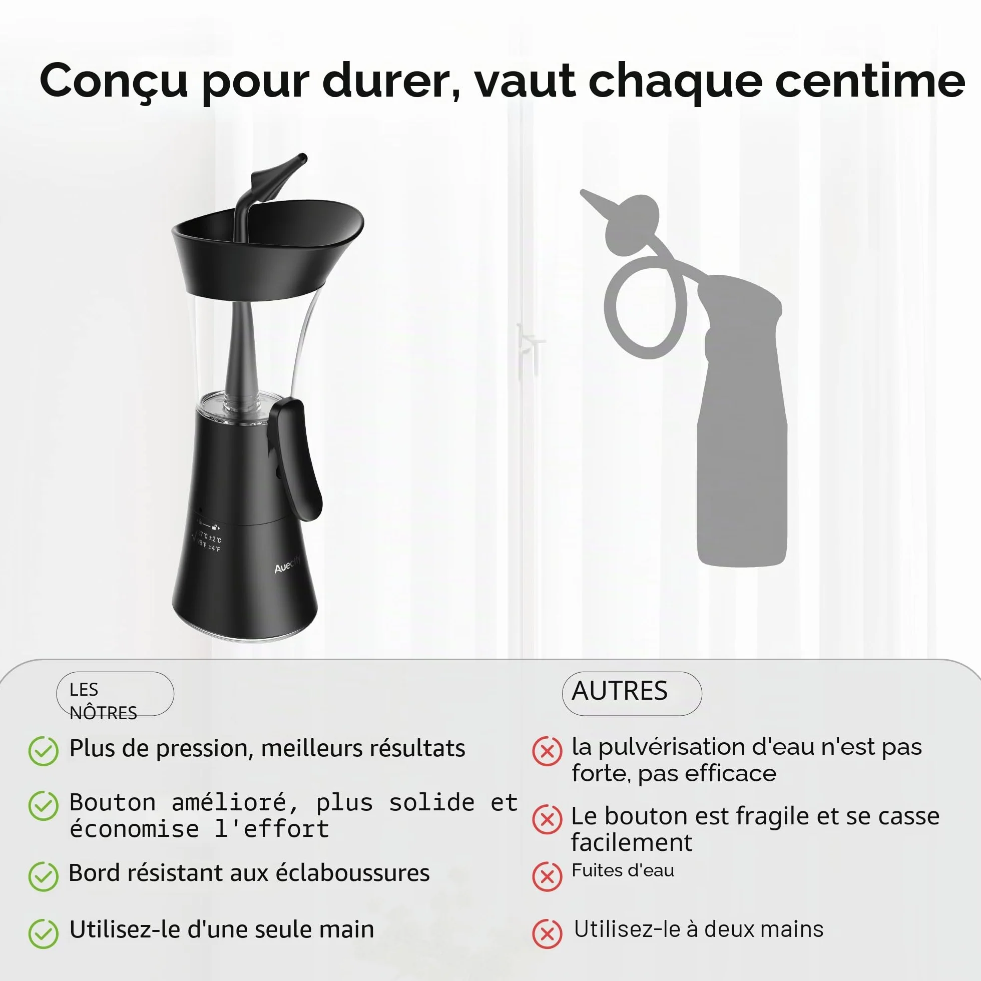 Kit de retrait de cérumen – Outil de nettoyage d'oreille à une main avec embout en silicone souple