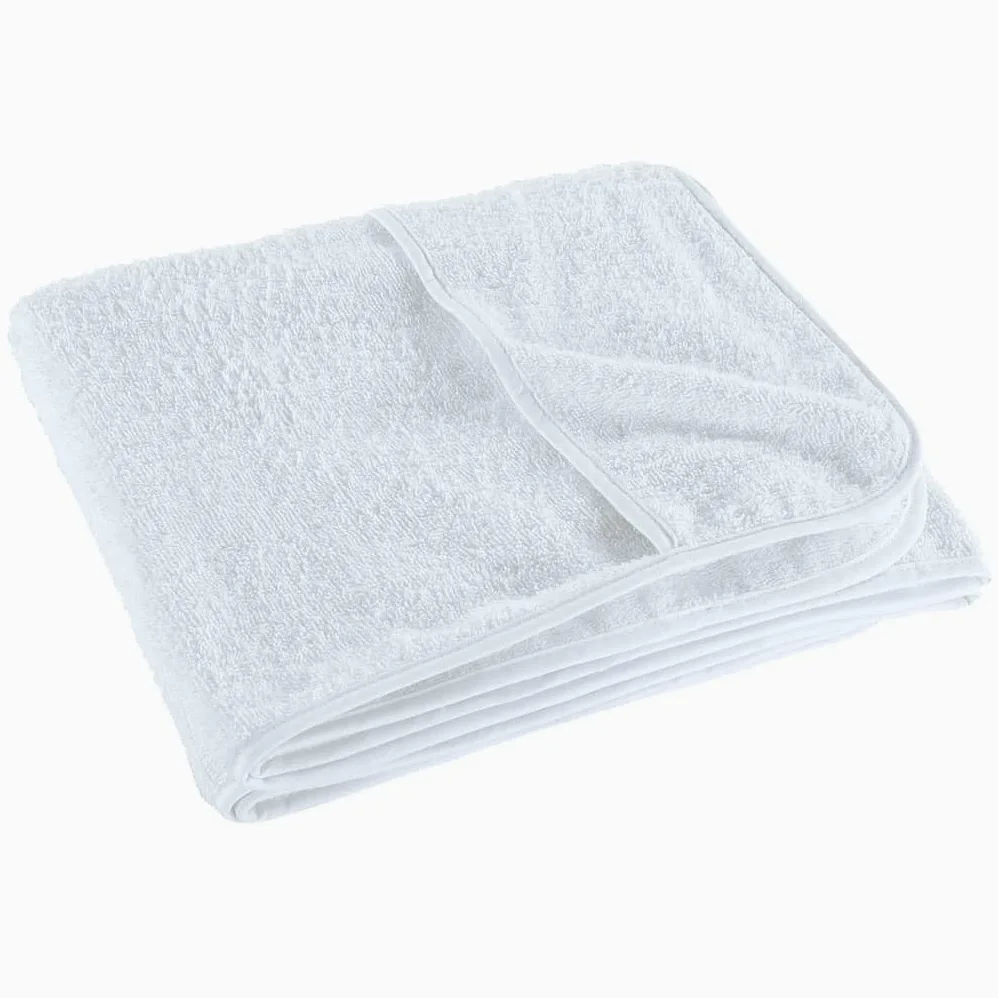 Serviettes de Plage 2 pièces Blanches 60x135 cm Tissu Coton Microfibre 400 GSM légères et absorbantes pour Piscine, Plage, Vacances, Yoga, Camping et Sport Nautique