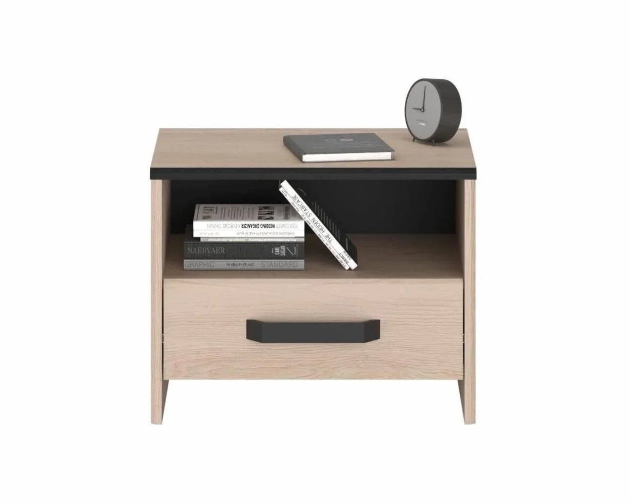 PARISOT Chambre enfant 3 pieces ZODIAC Lit chevet bureau Chene Noir