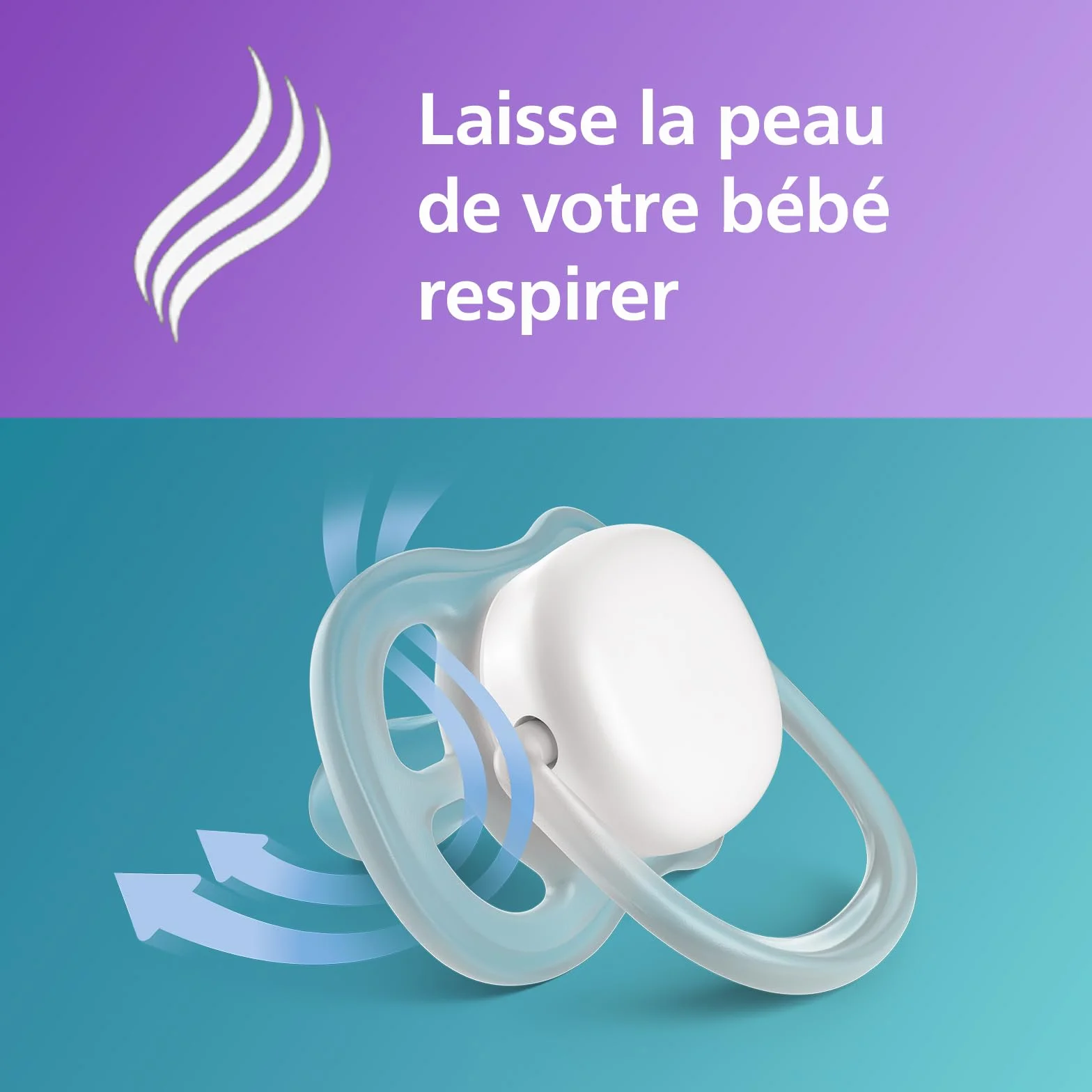 Philips Avent Ultra Air sucettes légères et aérées pour bébés 18 mois+, 0% BPA, étui stérilisateur, pack de 2