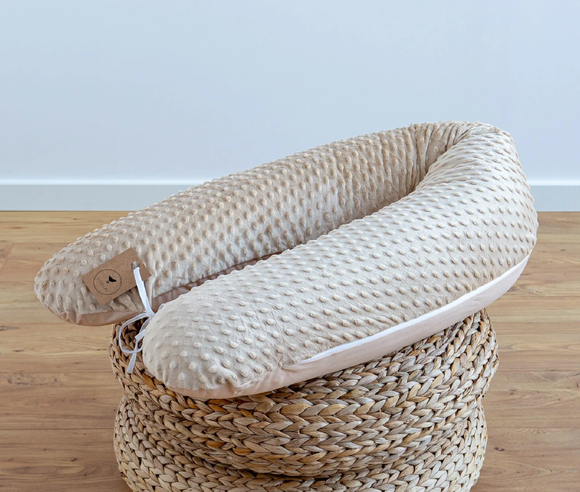 LOOLAY Coussin de Grossesse 170 cm 100% Coton avec Housse Amovible Minky Ergonomique