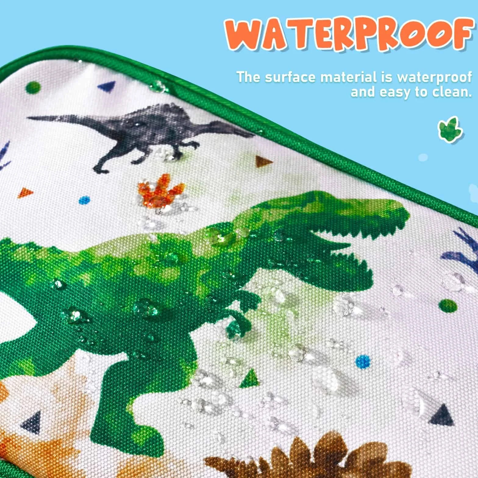 WAWSAM Trousse de Toilette Enfant Dinosaure Sac de Toilettes Résistant à l'eau Portable Voyage
