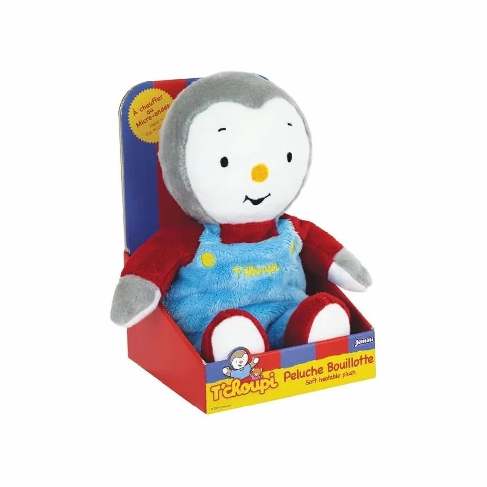 T'CHOUPI Peluche Bouillotte 21 cm avec Micro Perles d'Argile Bébé Multicolore