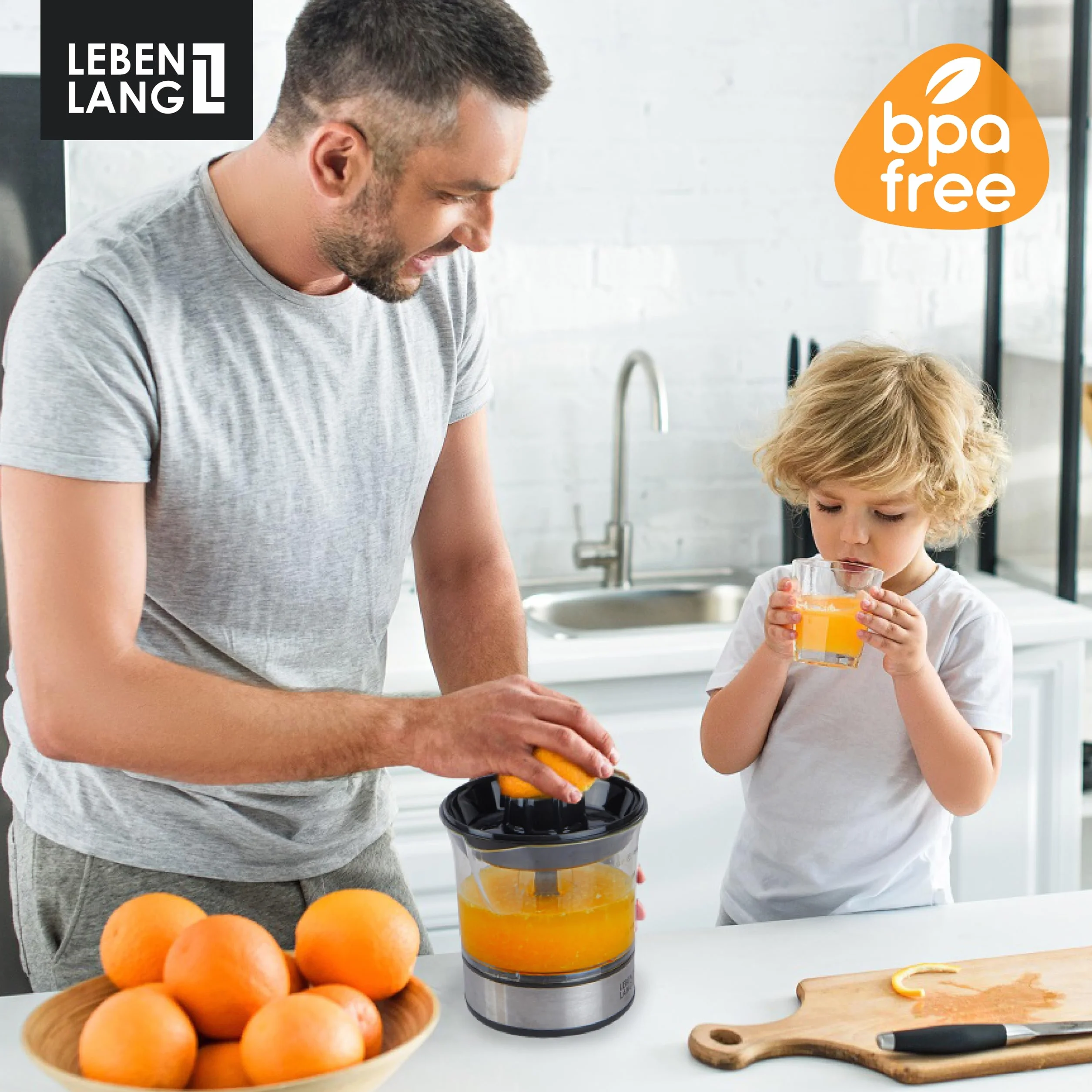 Presse agrume électrique LEBENLANG 2 cônes sans BPA 700ml presse agrumes électriques automatique