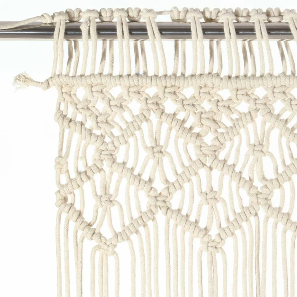 vidaXL Rideau en macramé 140x240 cm Coton