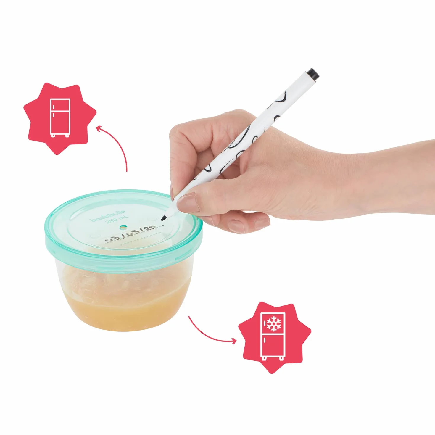 Badabulle Badabowls Lot de 12 Boîtes de Conservation 250ml Hermétiques Lave-vaisselle Micro-ondes