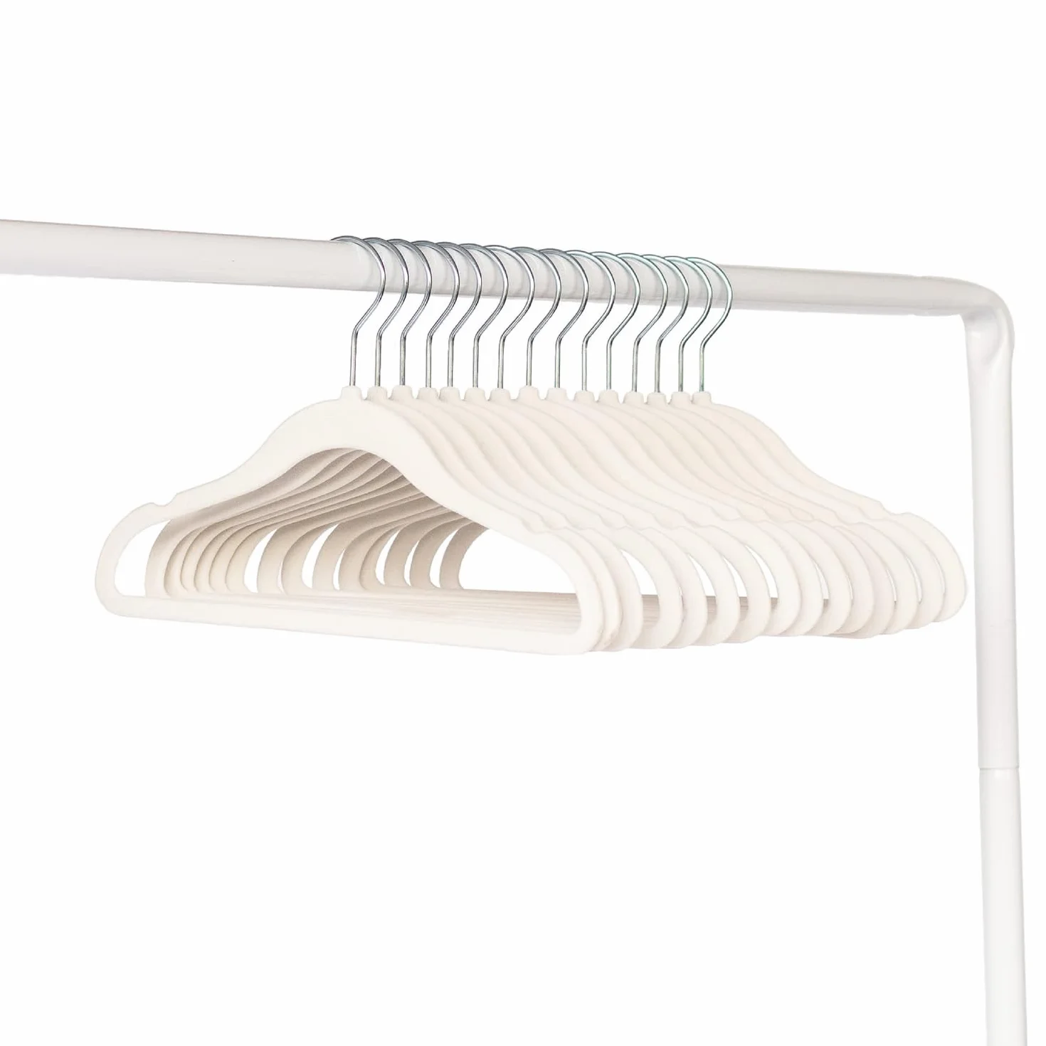 3 Sprouts Cintres en Velours pour Bébés et Enfants - Lot de 30 - Crème