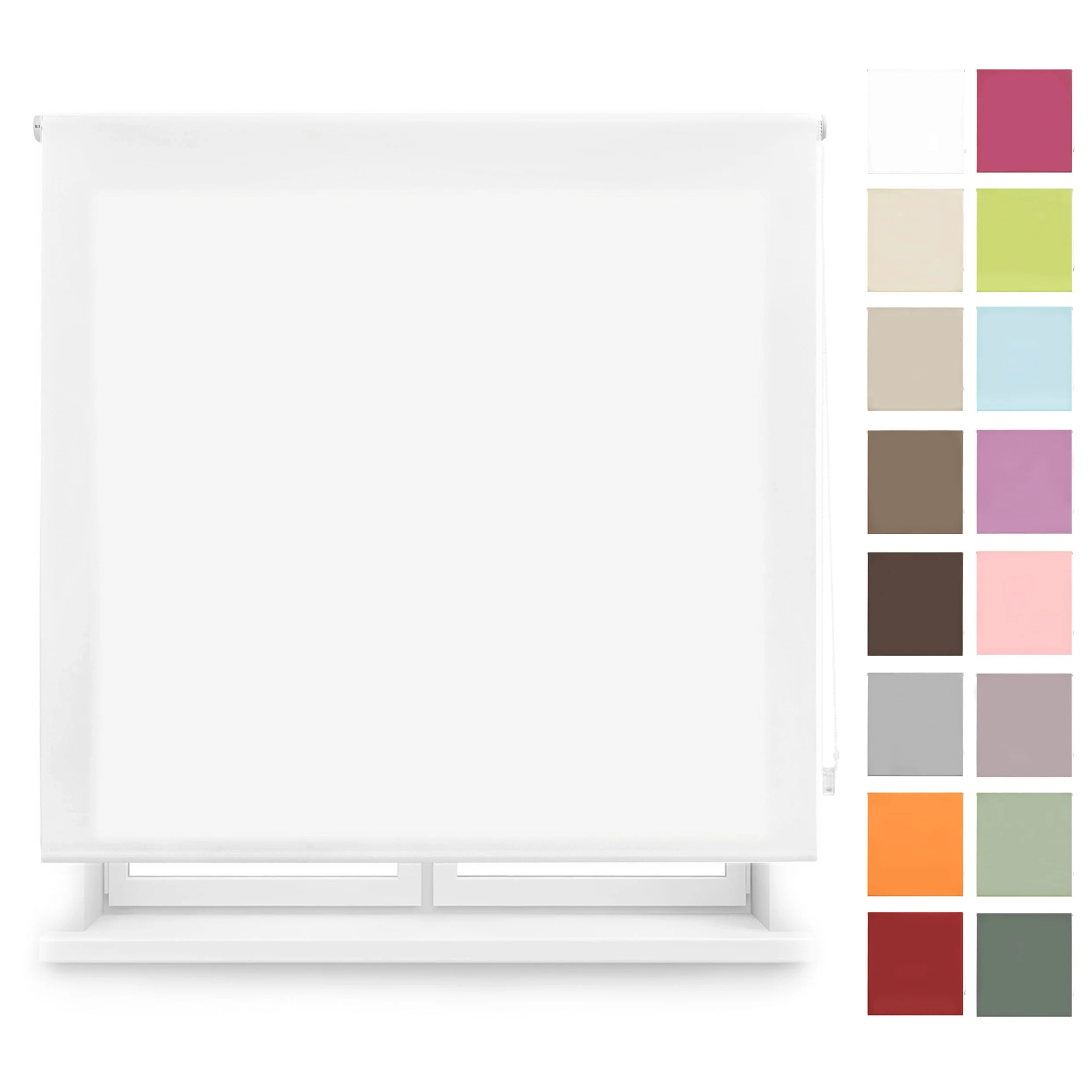 Blindecor Store Enrouleur translucide sur Mesure Store Enrouleur sur Mesure Blanc cassé 125 x 250 cm Dimensions du Tissu 122 x 245 cm