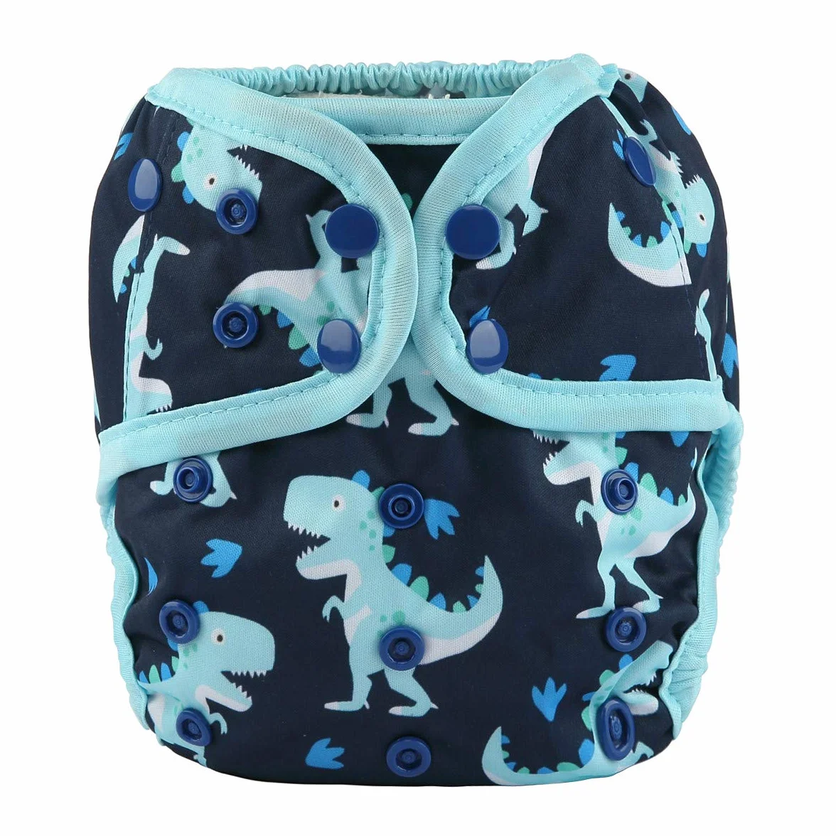 Couvre-couche bébé Dinosaures bleus Taille unique 4,5-16,3 kg