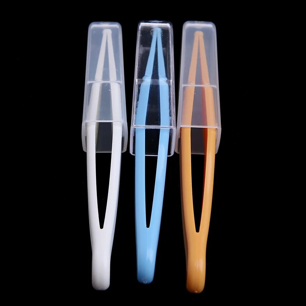 Pince à épiler de sécurité visible pour nettoyage oreilles nez nombril - Rose