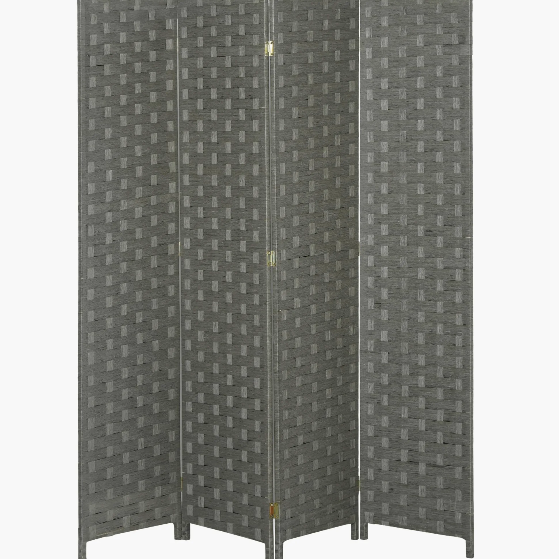 HOMCOM Paravent Intérieur 4 Panneaux 159,5L x 169,5H x 1,6P cm Gris | Séparateur de Pièce, Cloison en Bois
