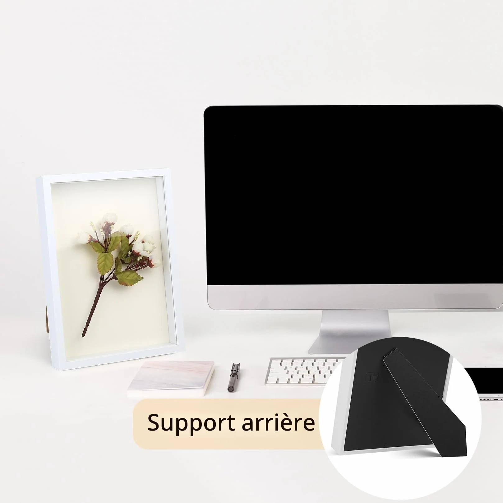 Cadre Photo 3D A4 3,5 cm Profondeur avec Plaque Acrylique Transparente pour Médailles Photos, 21x29,7 cm