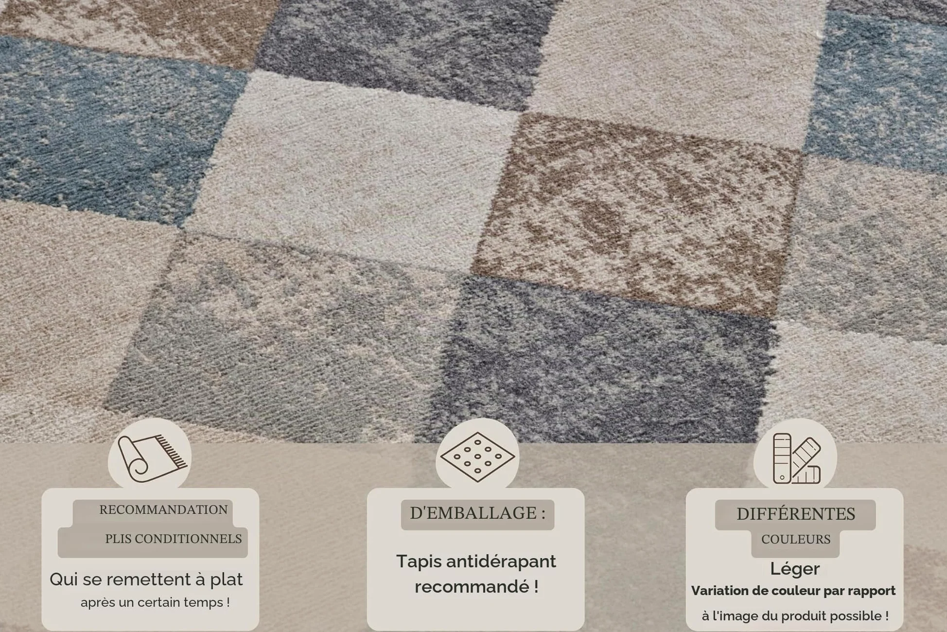 Hanse Home Bakke Tapis Design de Salon à Poils Courts Moderne, Motif géométrique à Losanges, Tissage Plat pour Salle à Manger, Chambre d'enfant, Chambre d'adolescent, Couloir, Cuisine, crème, 160 x