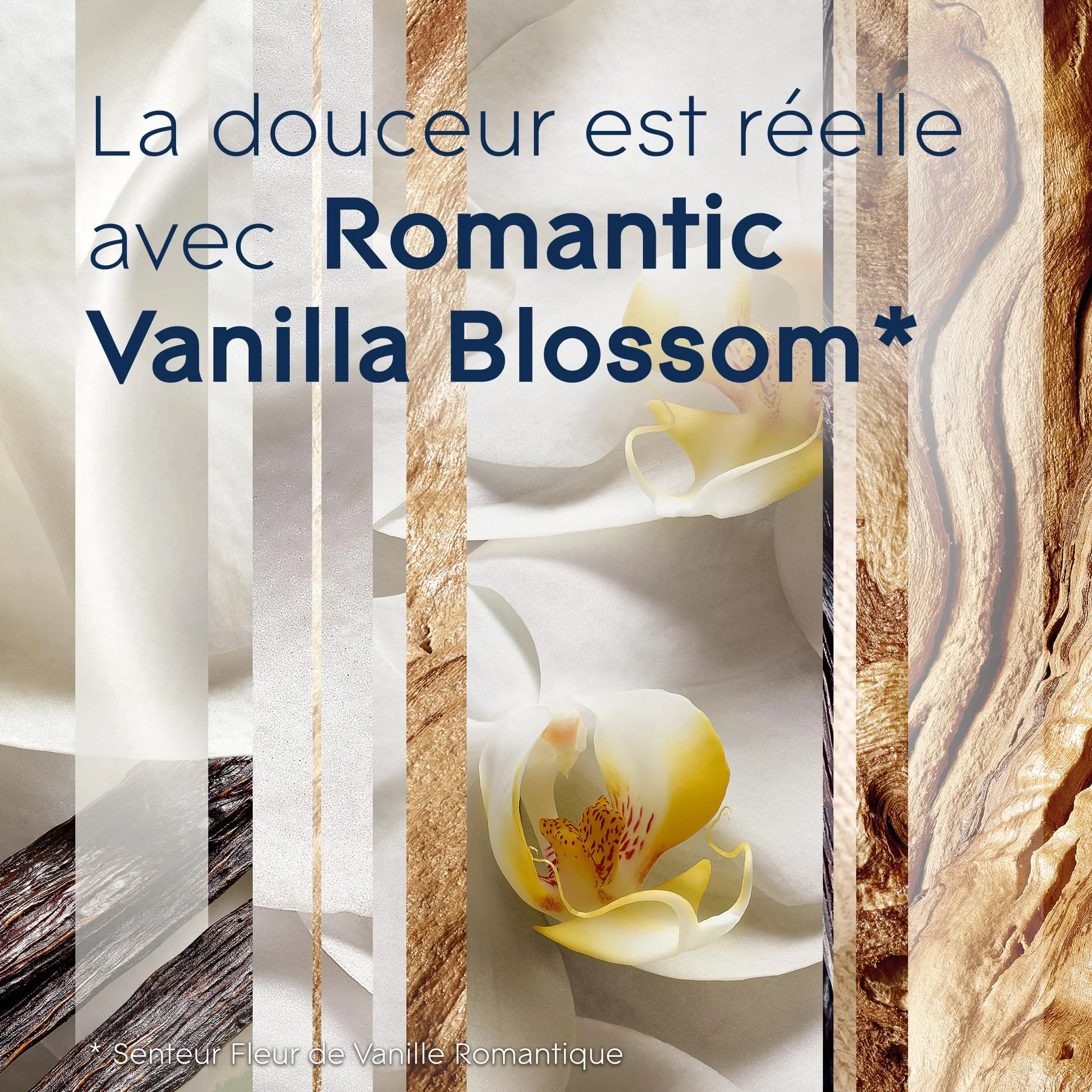 Glade Sense & Spray Recharges Diffuseur à Détection de Mouvement Huiles Essentielles Romantic Vanilla Blossom 3 Recharges