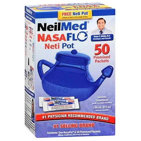 NASAFLO NETI-POT Kit with 50 Packets
